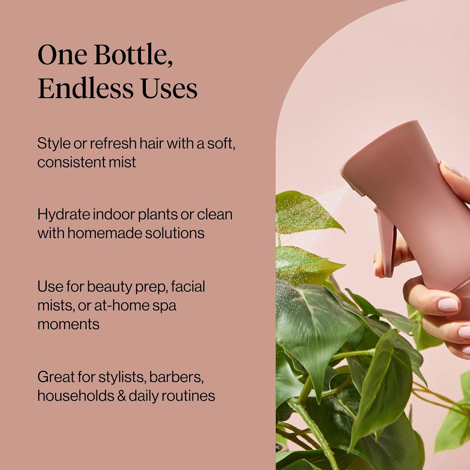 Kitsch Continuous Spray Bottle for Hair – Fine Mist Water Mister & Wat