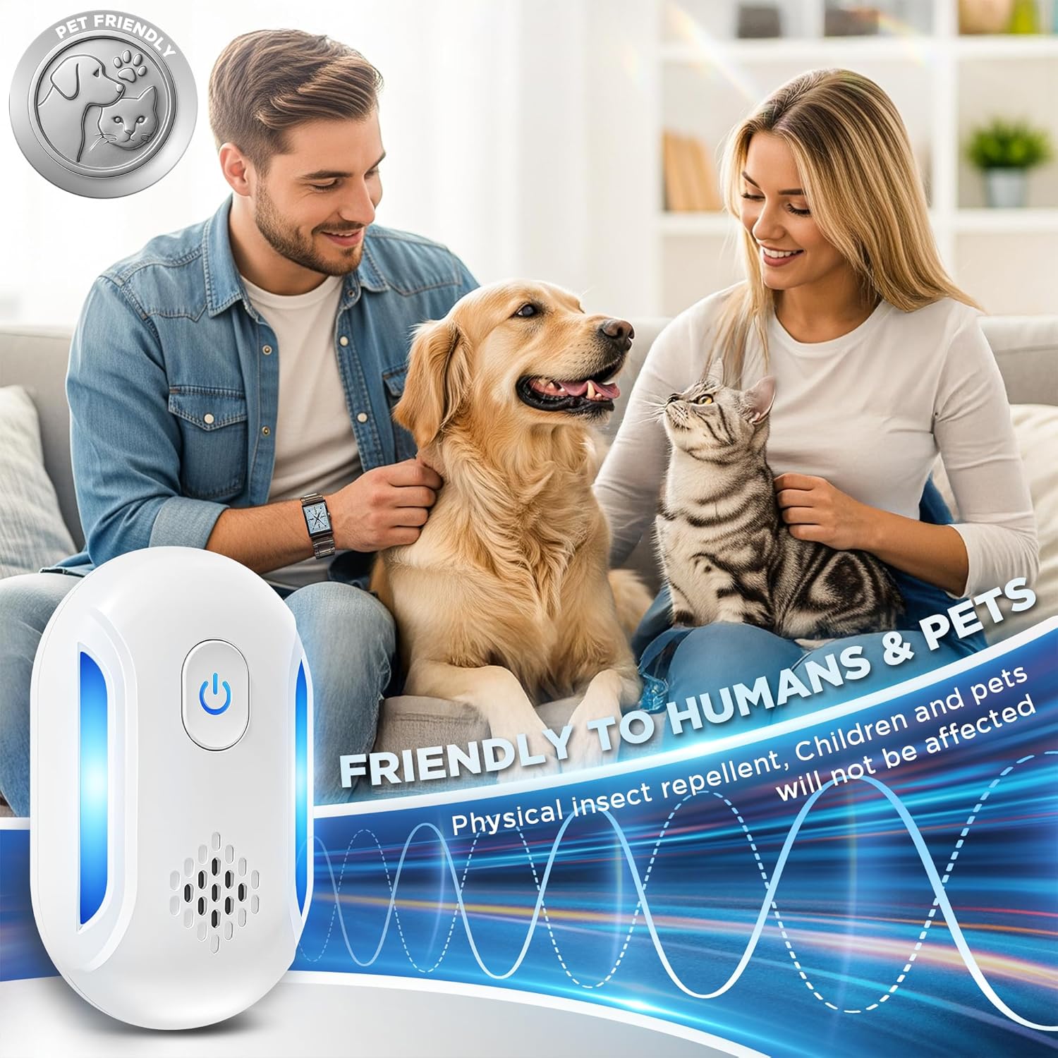 Ultrasonic Mouse & Pest Indoor Repeller Plug-in, Repellent for Rodent,