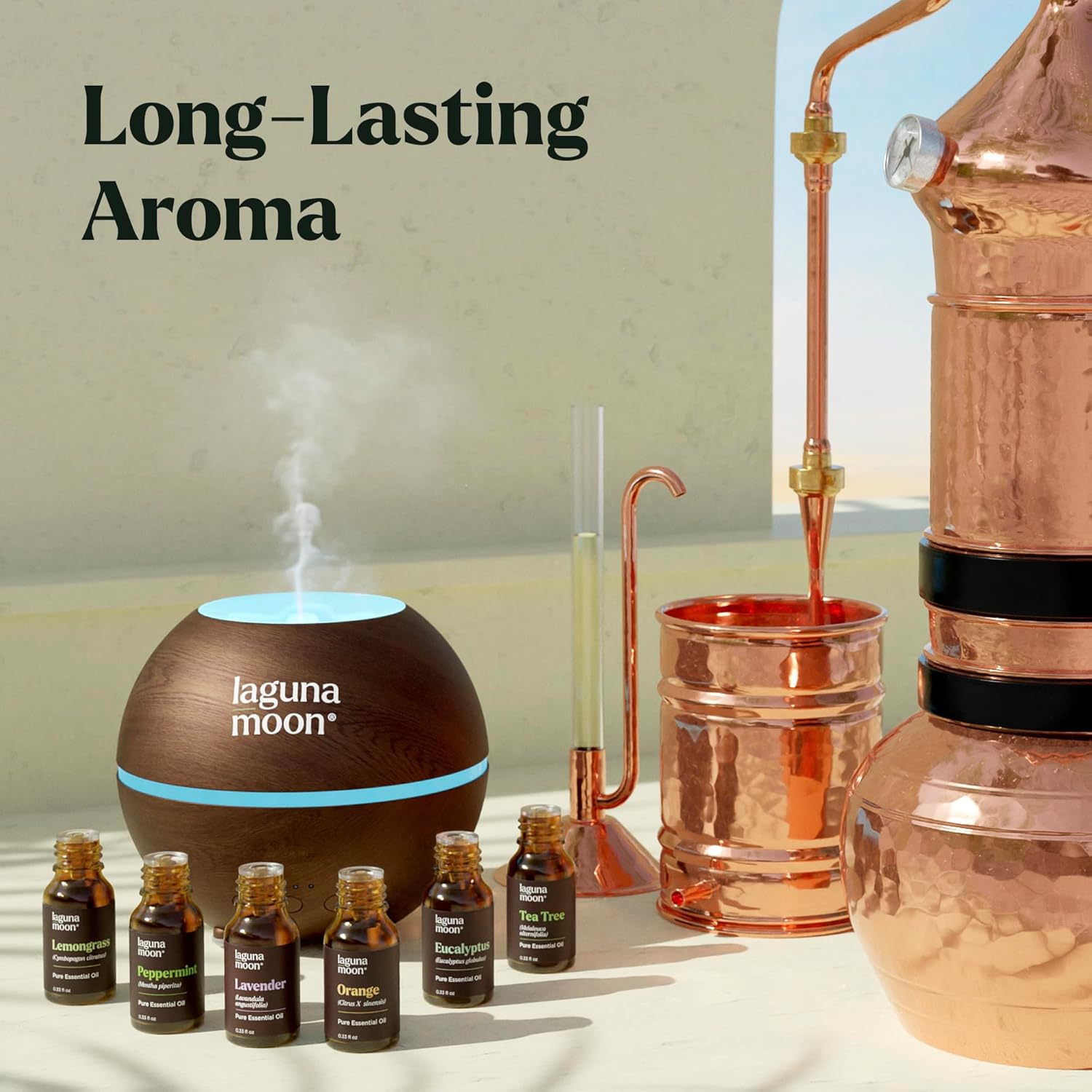 Lagunamoon Essential Oils Aromatherapy Set - 6 Oils for Diffusers, Hom