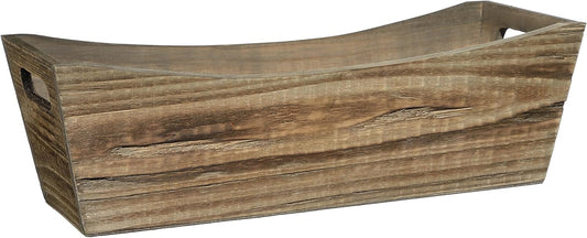 Classic Home & Garden Wood Window Box - Handled Buffalo Brown