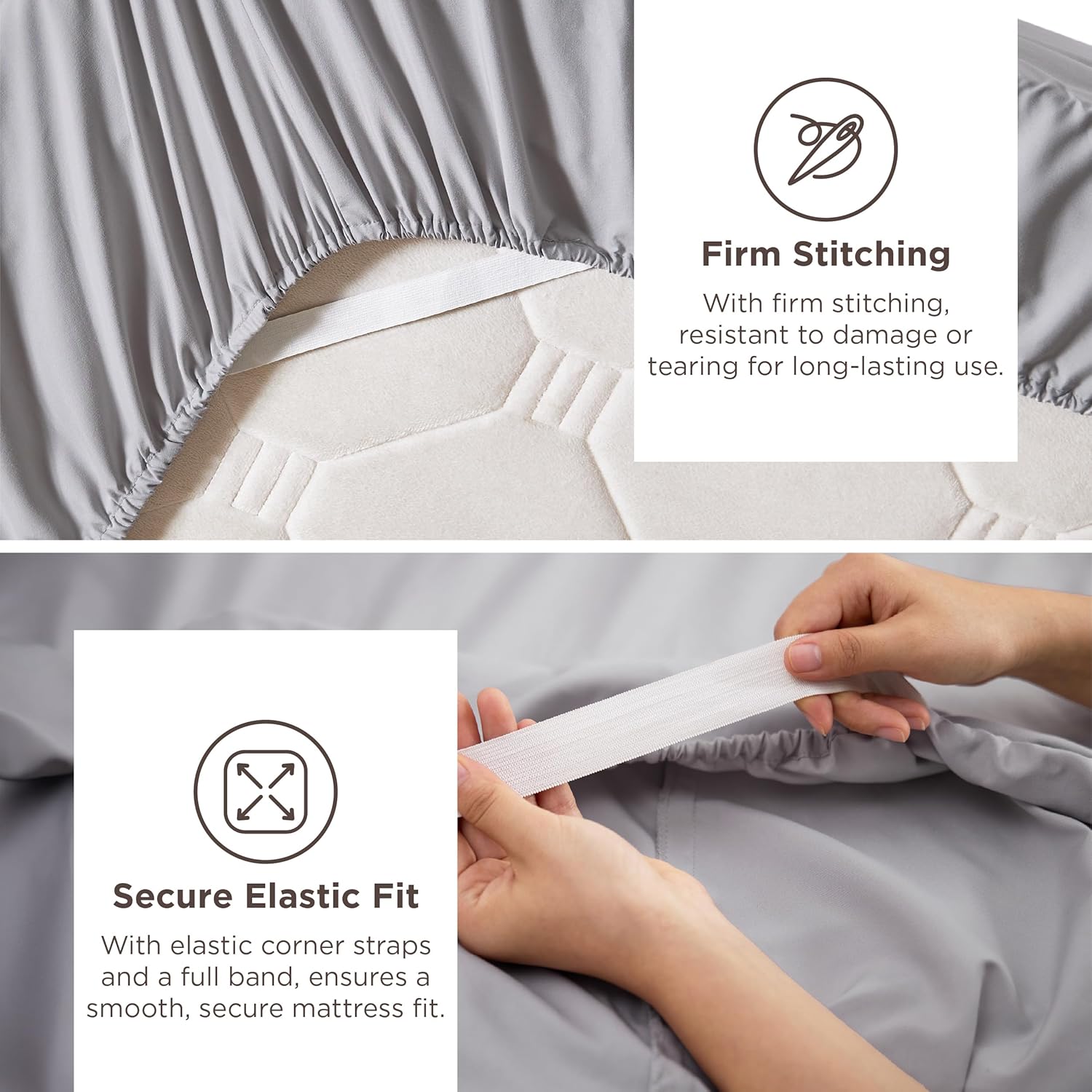 Bedsure Deep Pocket Queen Sheets Set - Fits Mattresses Up to 21 Inches