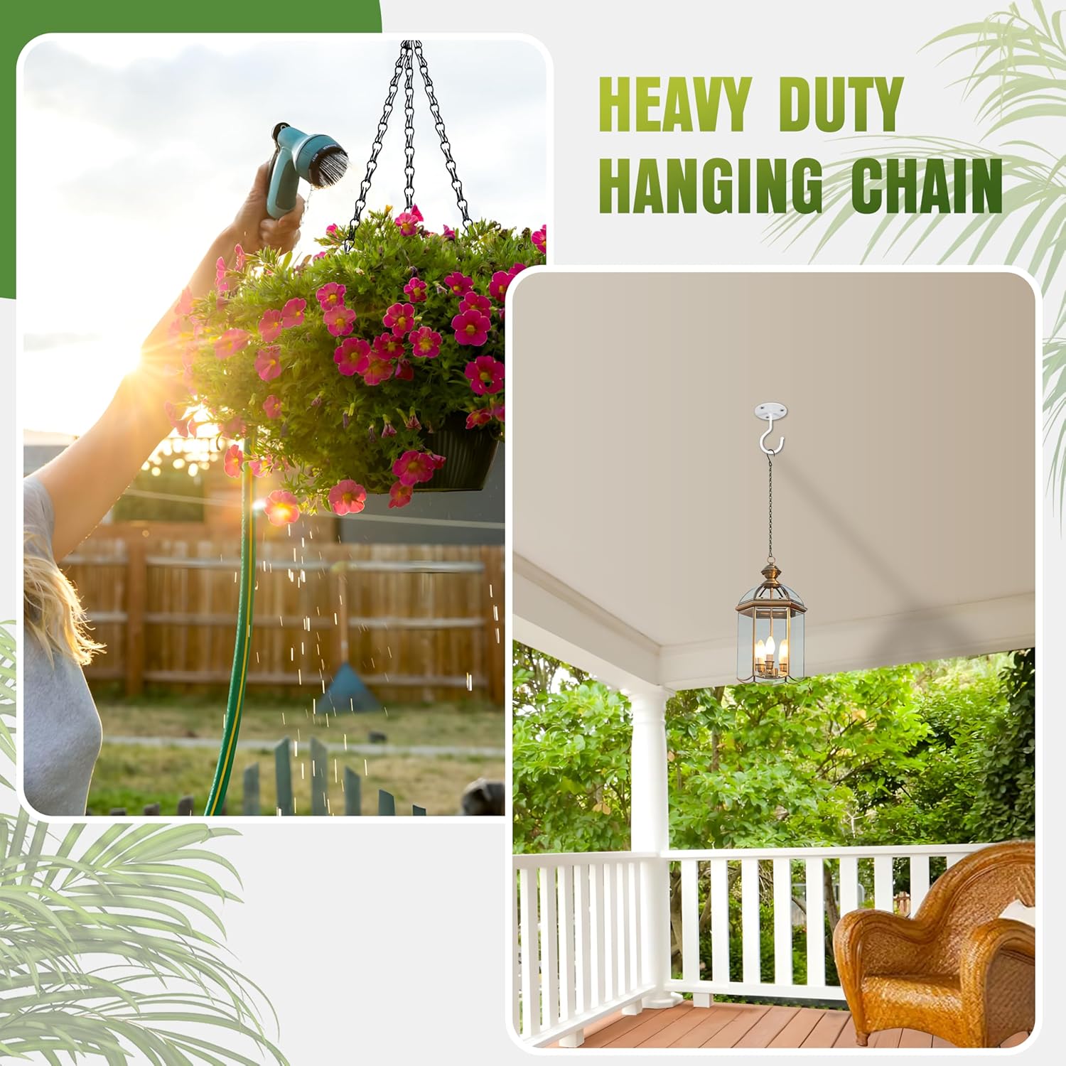 XDW-GIFTS 4-Pack 25.5 Inch Hanging Chain with Hooks for Hanging Bird F