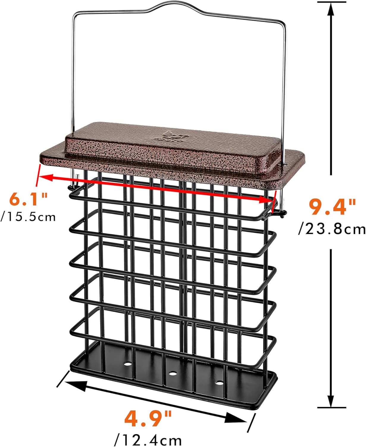 iBorn Suet Feeder Suet Bird Feeders [Single Capacity] for Outside Hang