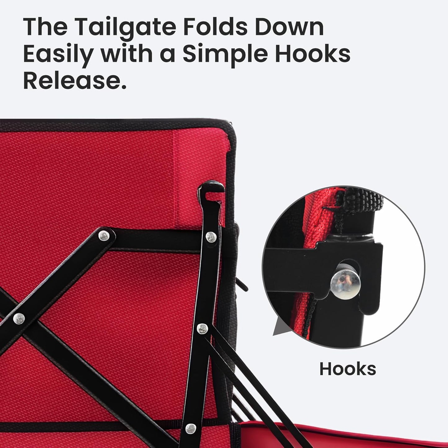MAZING Collapsible Foldable Wagon with Tailgate Extended, 300lbs Heavy Duty Portable Lightweigh Utility Folding Wagon Cart for Grocery, Camping, Garden, Fishing
