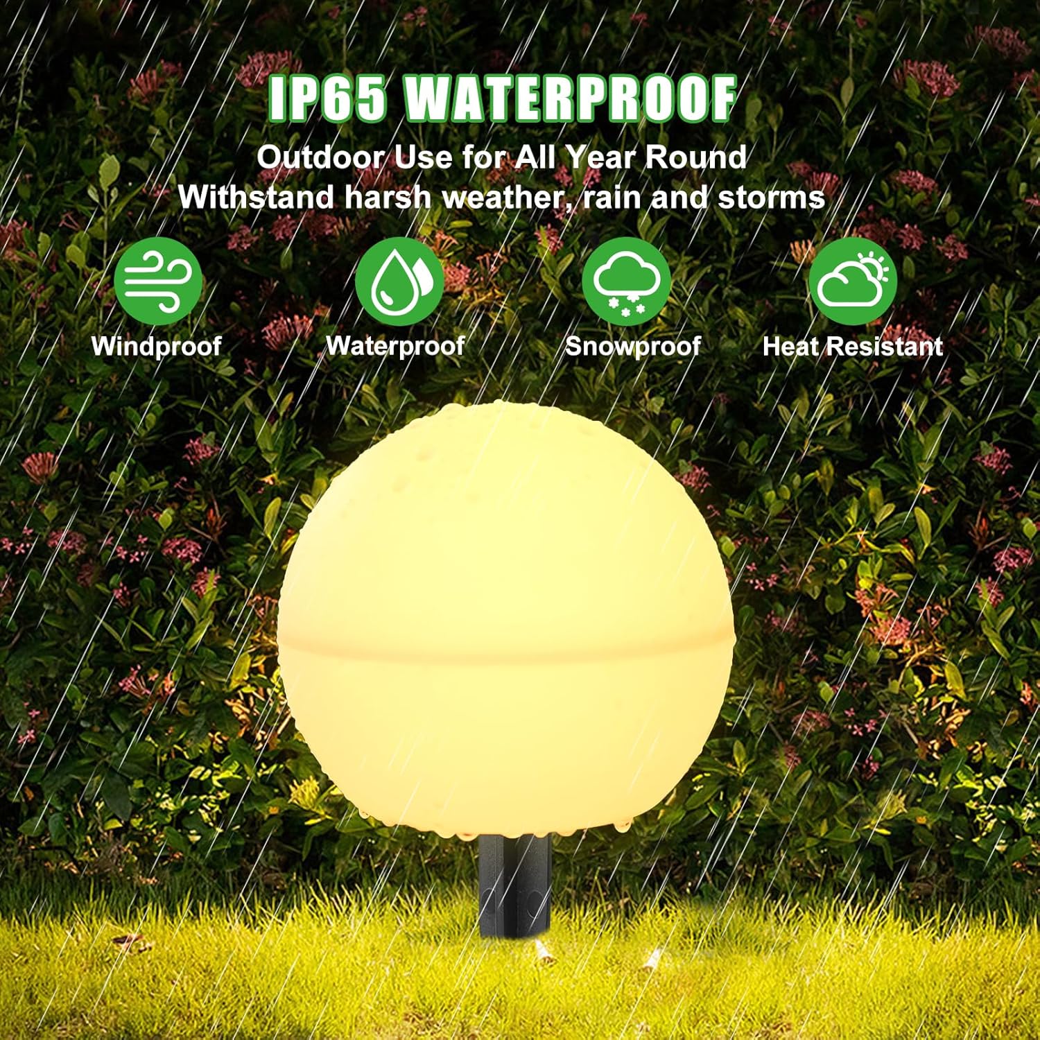 Solar Lights Outdoor Waterproof Decorations, 5 Pack Solar Globe Lights