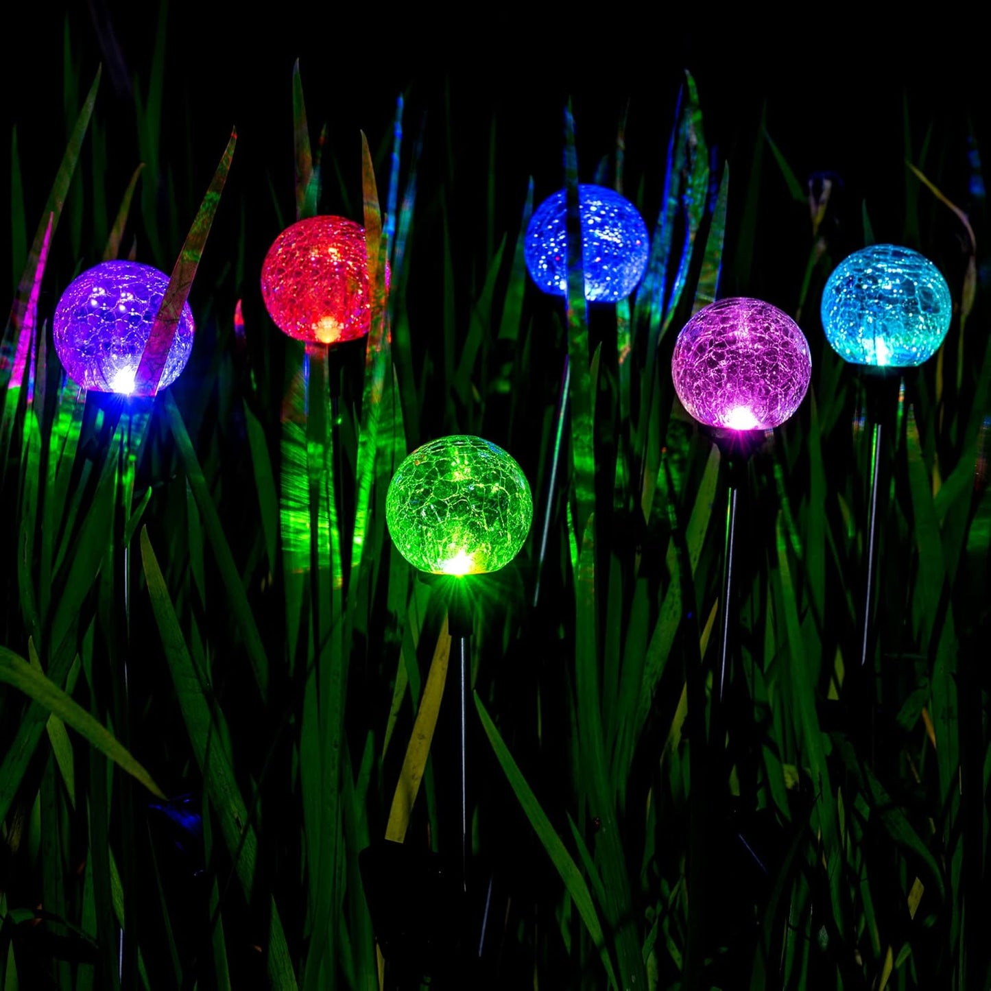 SOLPEX Solar Garden Lights 3 Pack, Solar Lights Outdoor Decorative, So