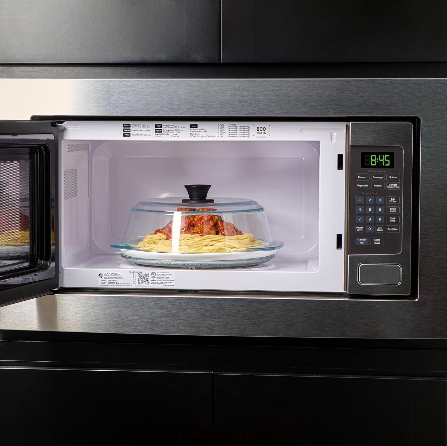 Le’raze Tall Glass Microwave Splatter Cover for Food - Cookware & Bake