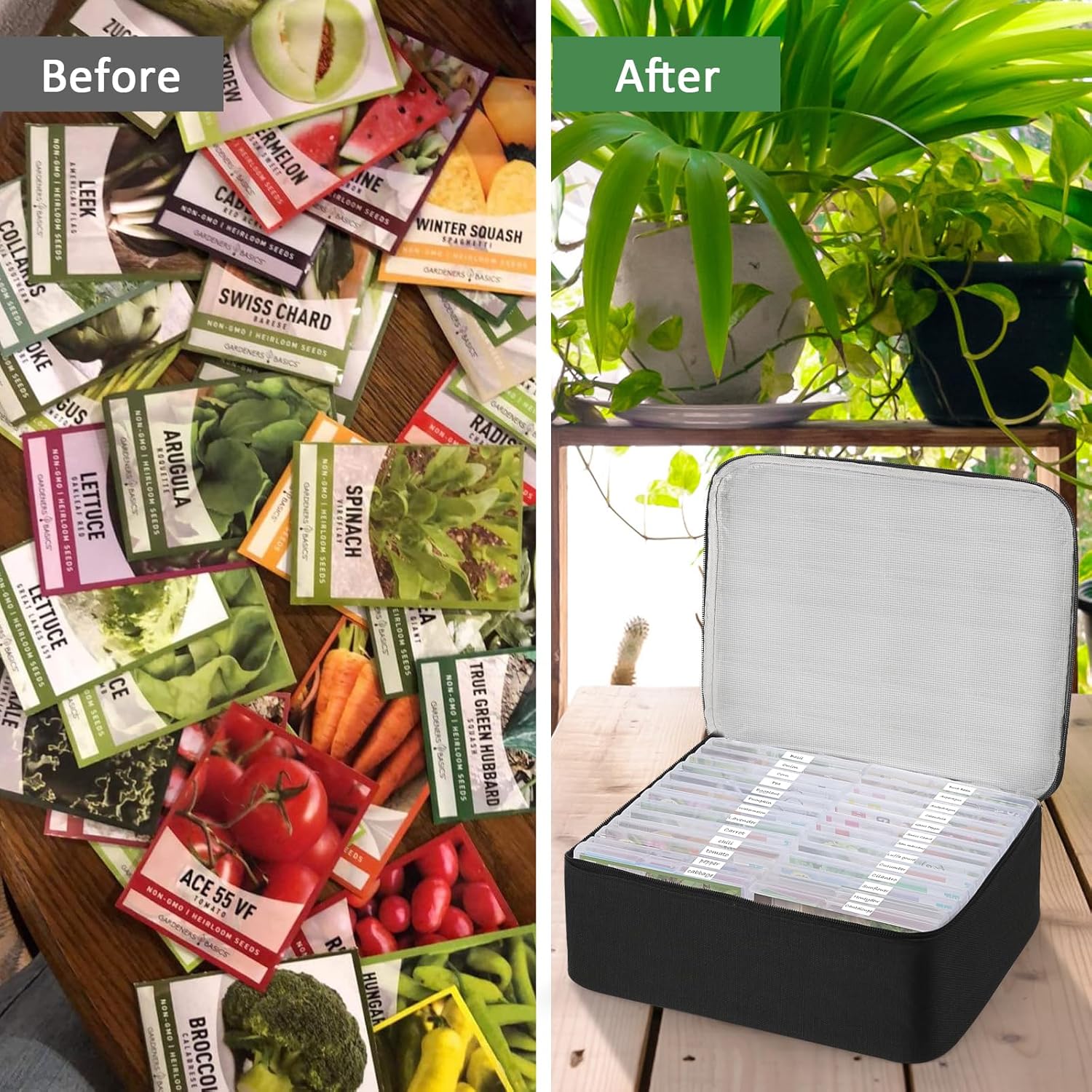 26 Slots Seed Storage Organizer Box with Insulated Bag That Holds 80-2