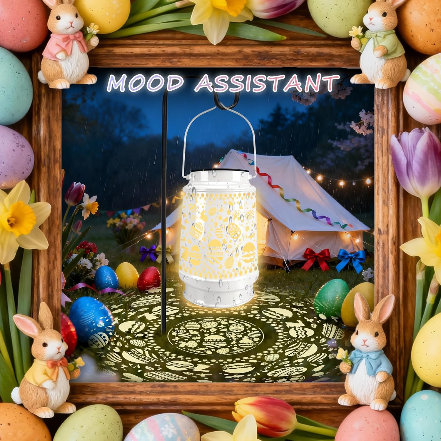 Easter Decorations for Home USB LED Lantern Lamp Tree Ornaments Night 