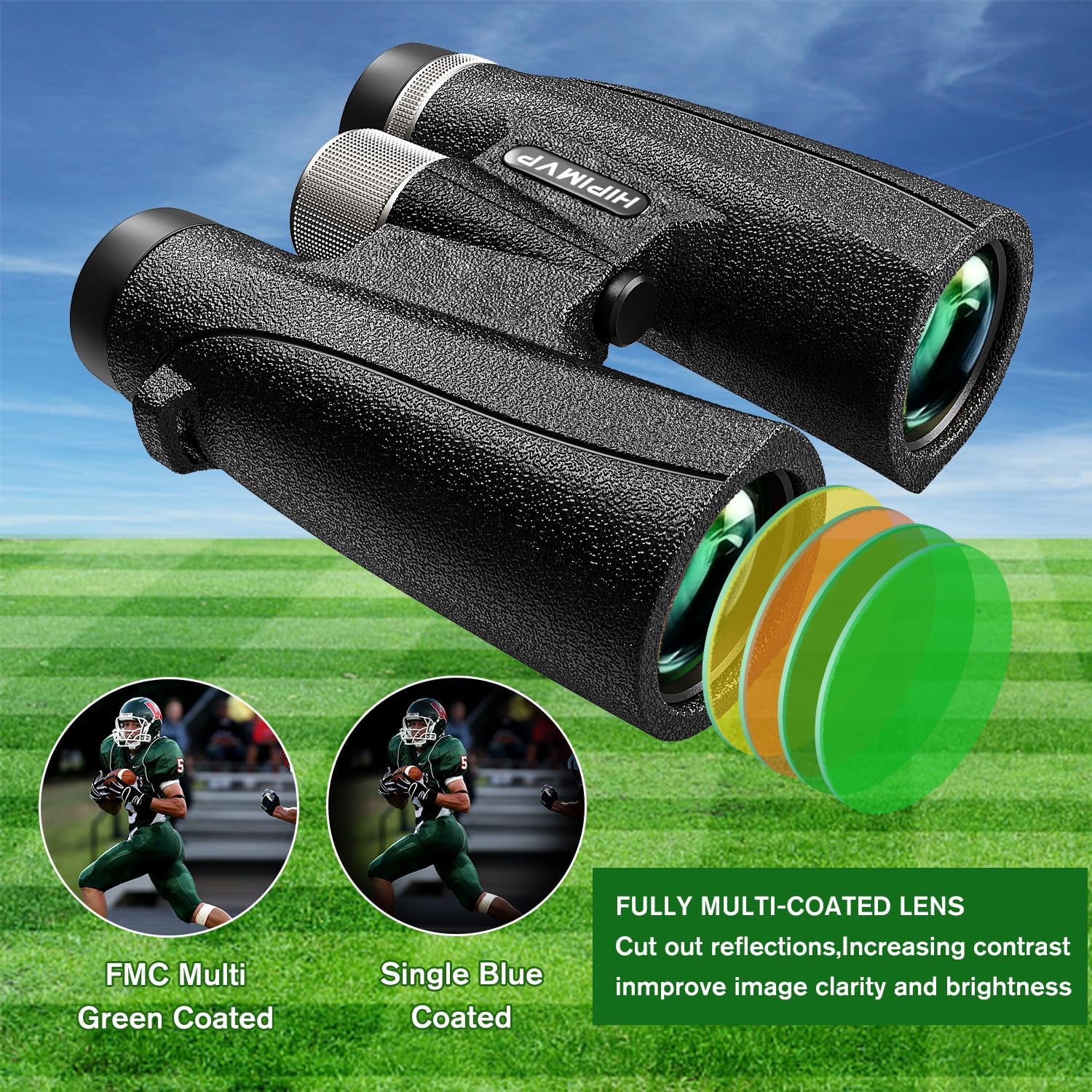 IPX7 Waterproof Powerful 10x42 Binoculars for Adults high Powered Hunt