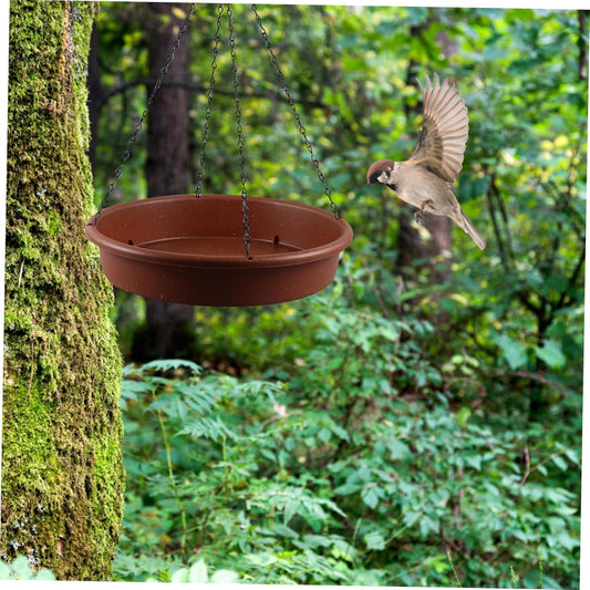 Milisten Garden Hanging Bird Bath Basin Feeder Multi-use Outdoor Hanging Bird Dispenser for Backyard Garden Decor Easy to Clean