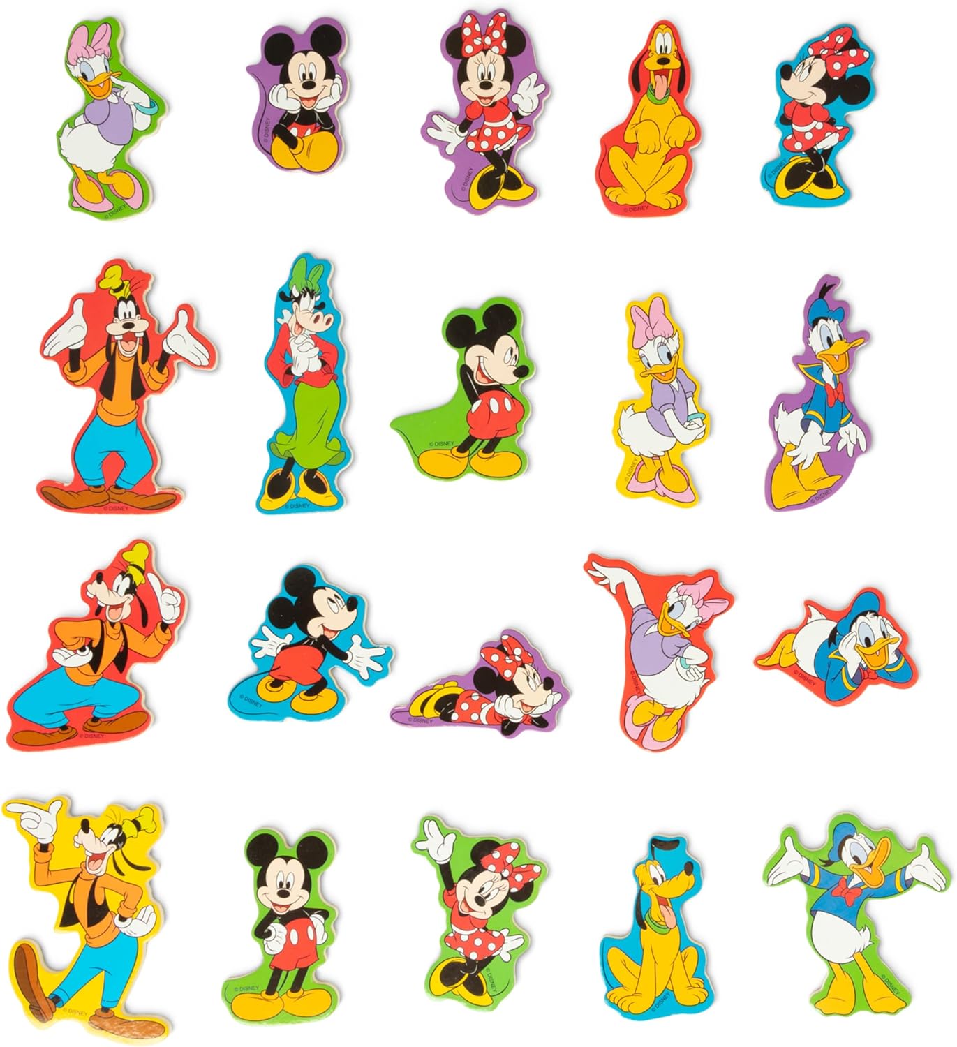 Melissa & Doug Disney Mickey Mouse Wooden Character Magnets (20 pcs) Toys for Disney Fans, Mickey Mouse Fridge Magnets, Pretend Play & Toddler Toys for Kids Ages 2+