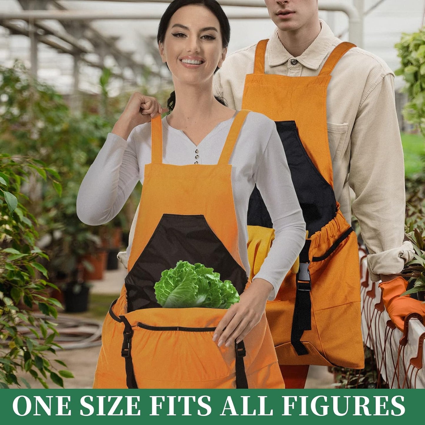 Gardening Apron, 8Oz Waterproof Canvas Garden Apron with Quick Release