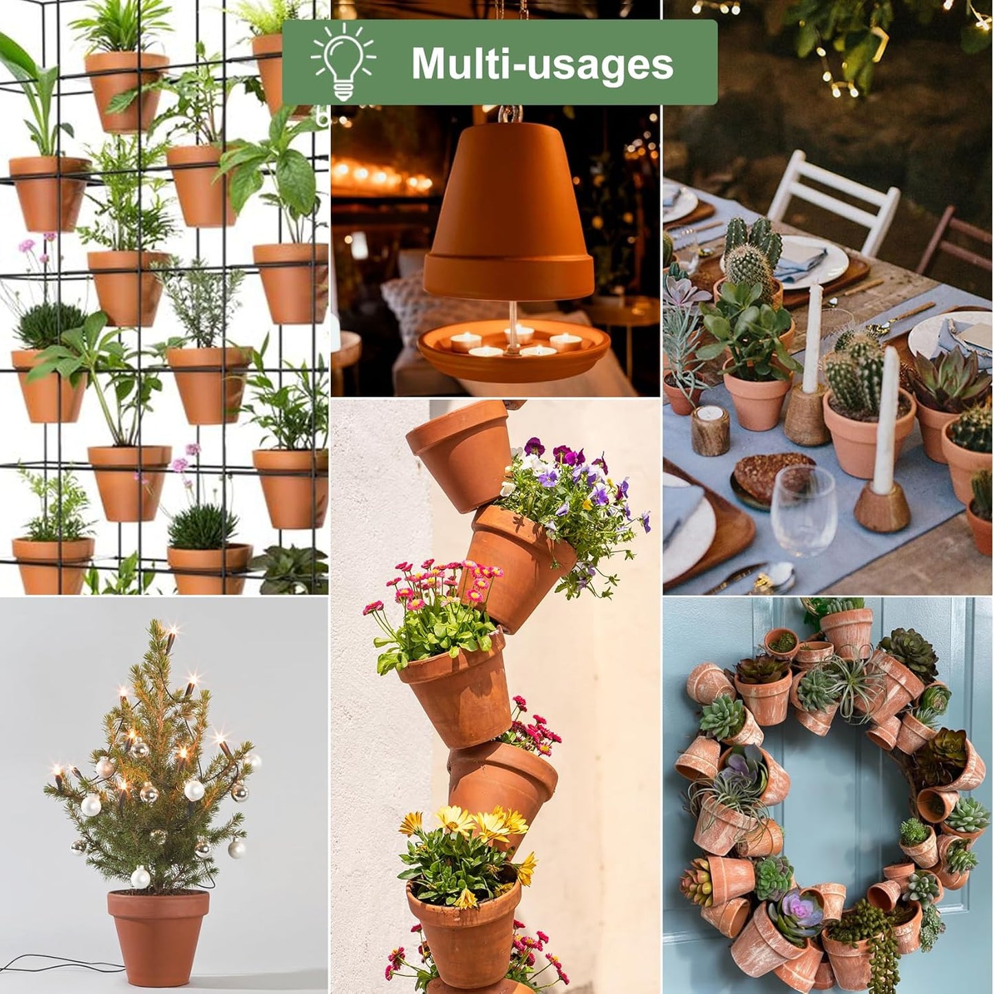 Orceler 6 inch Terracotta & Clay Pots for Plants with Saucer, Medium T