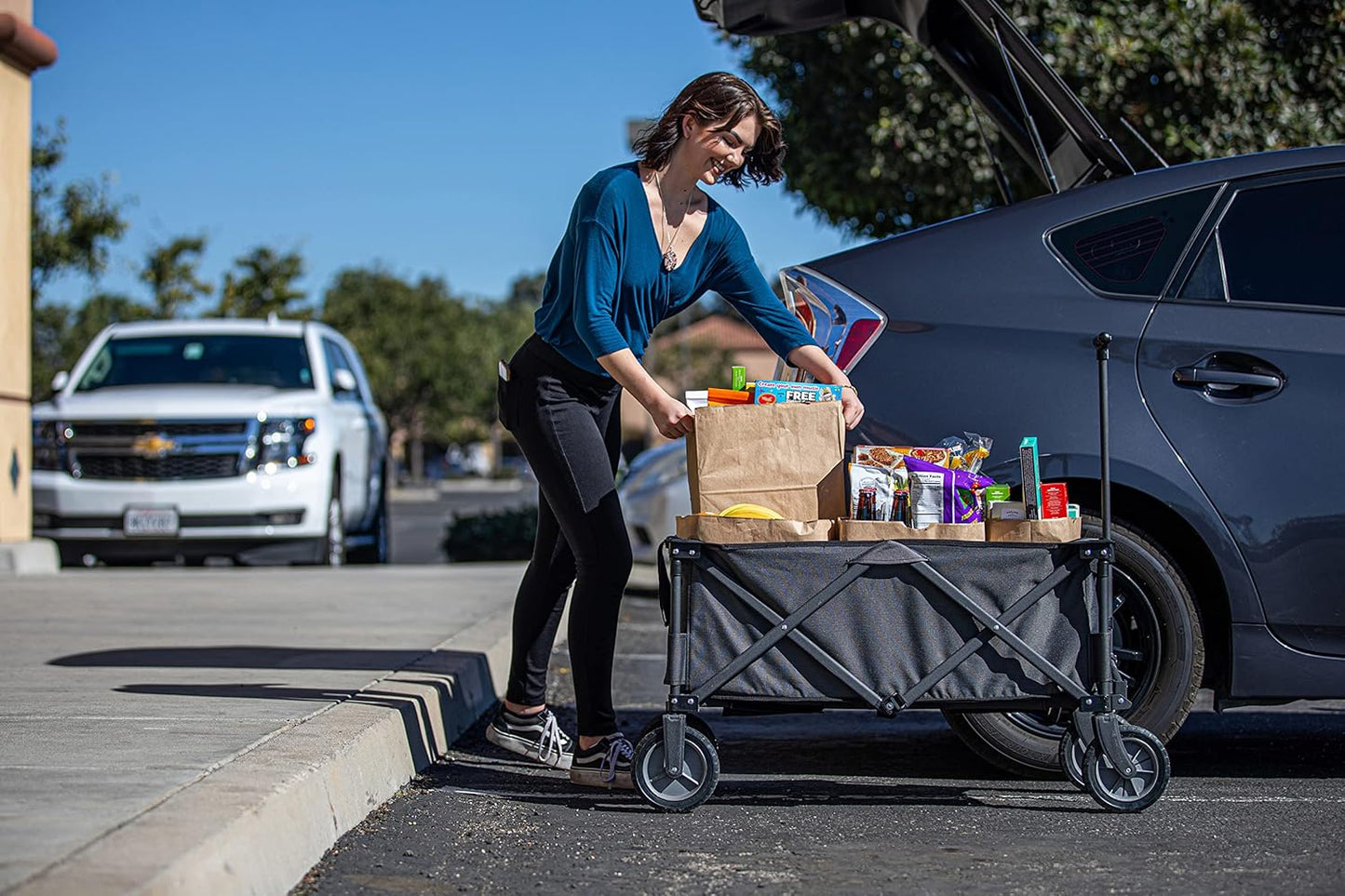 PICNIC TIME NHL Washington Capitals Adventure Wagon Folding Wagon - Wagon Cart - Sport Utility Wagon - Beach Wagon Collapsible