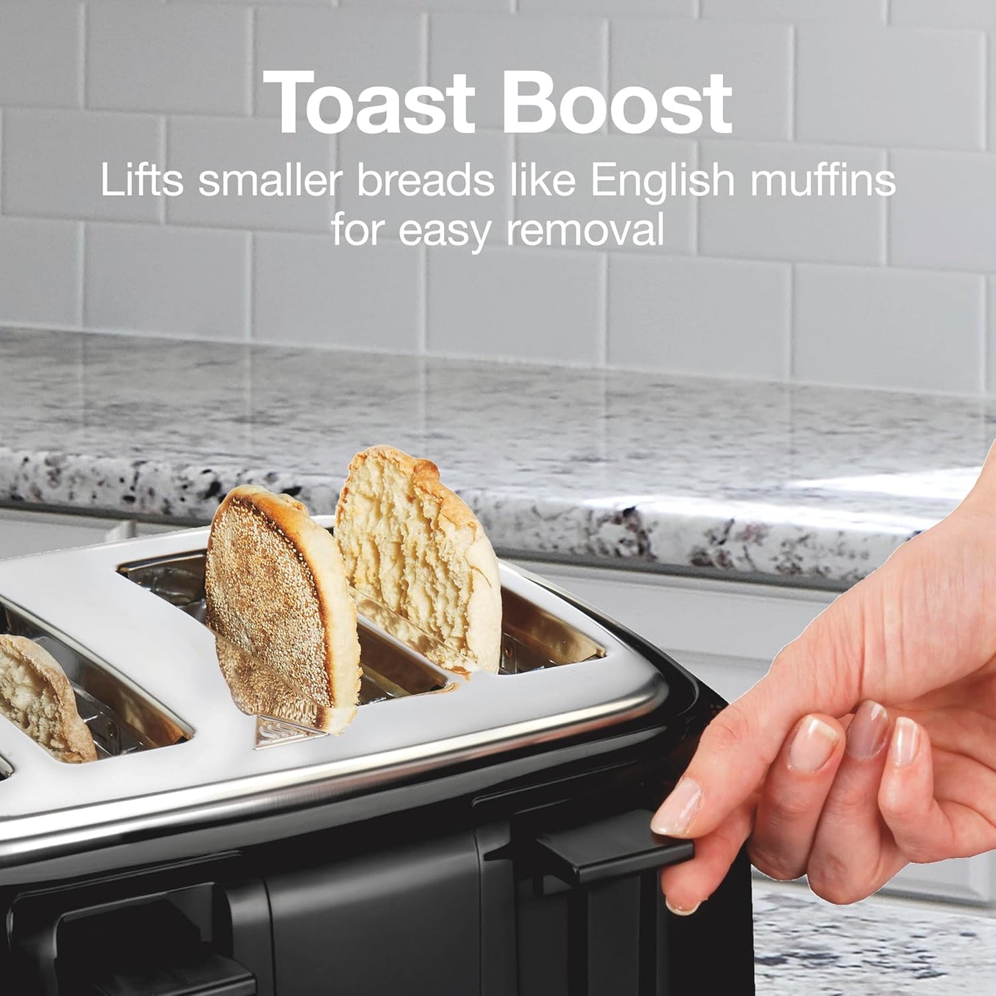 Proctor Silex 4 Slice Toaster with Extra Wide Slots for Bagels, Cool-T