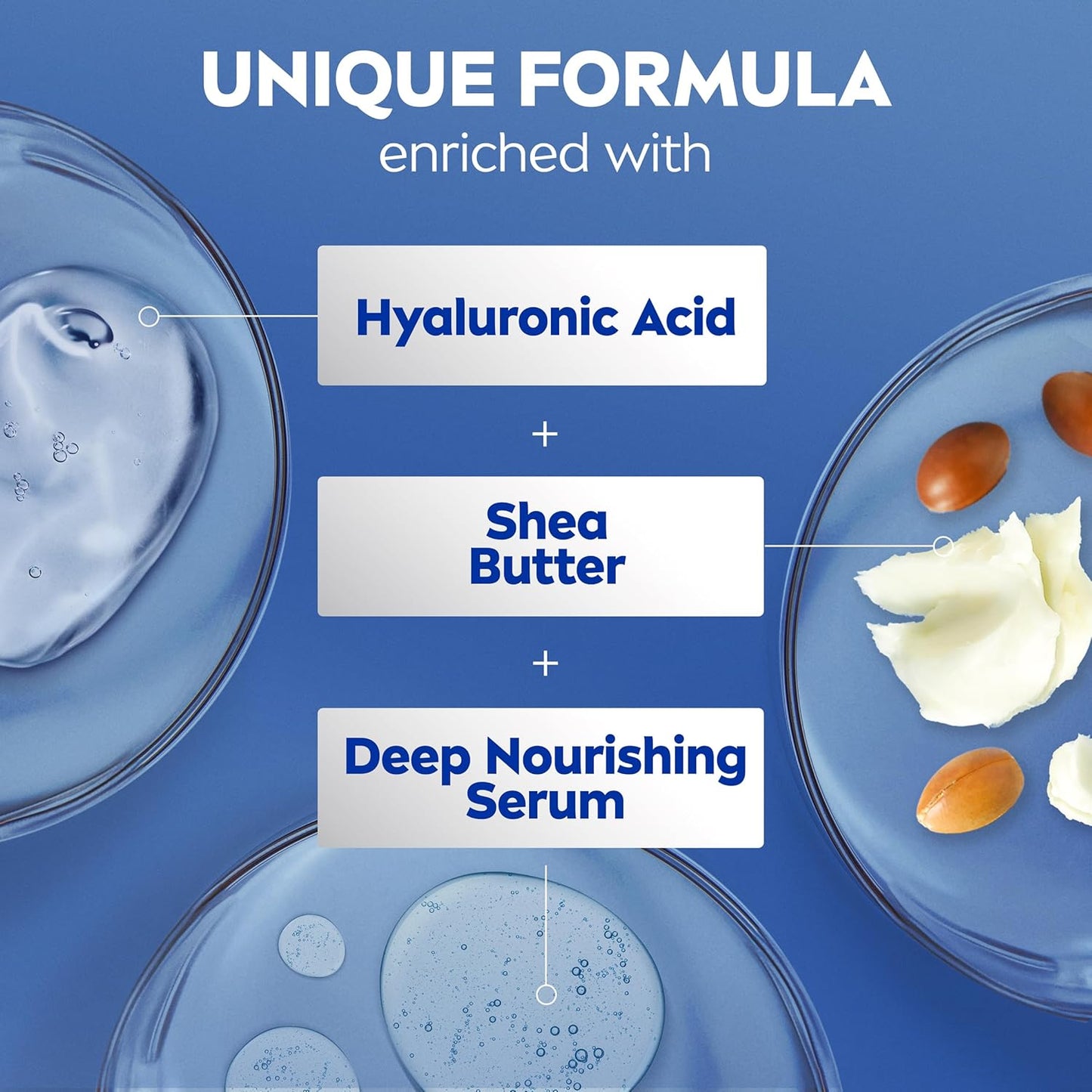 NIVEA Shea Nourish Body Lotion for Dry Skin with Hyaluronic Acid, Shea