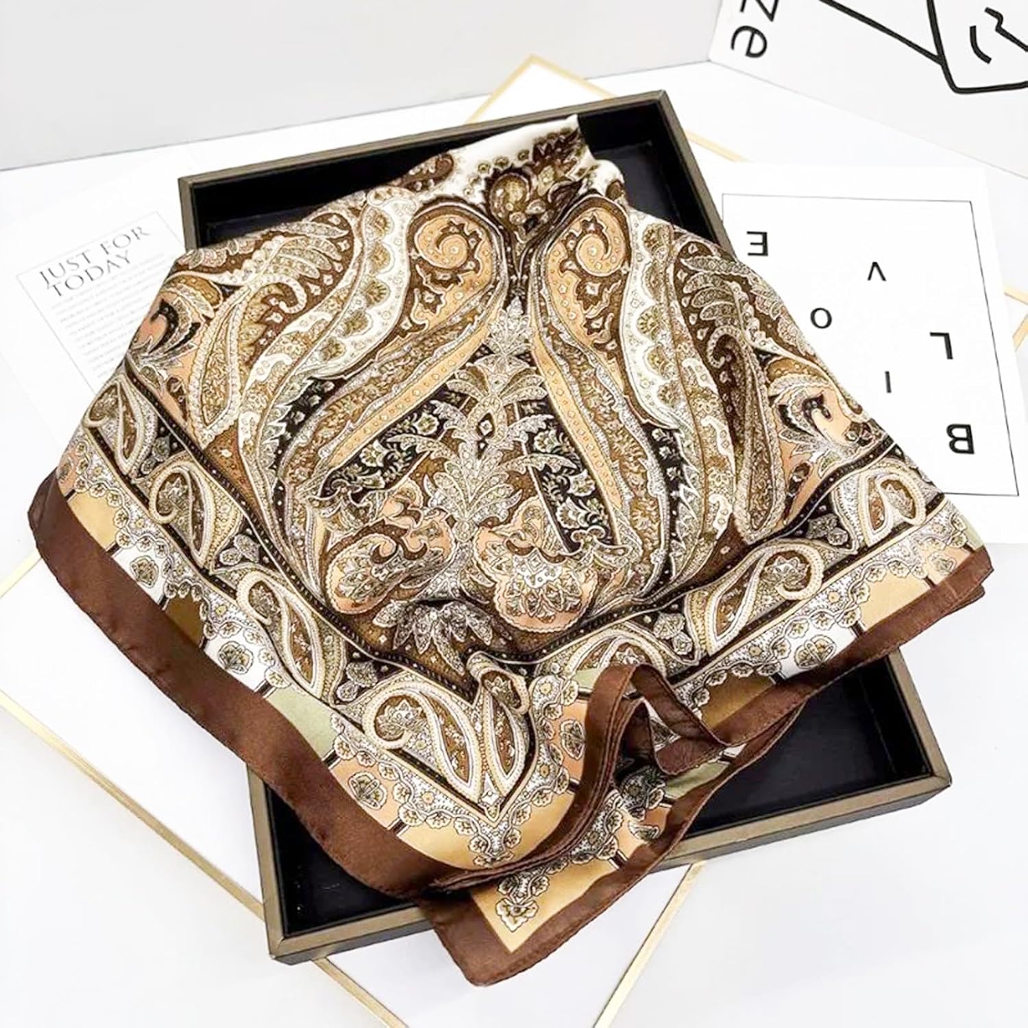 Sumolux Head Hair Scarf for Women Like Satin Silk Scarf Bandana Hair W