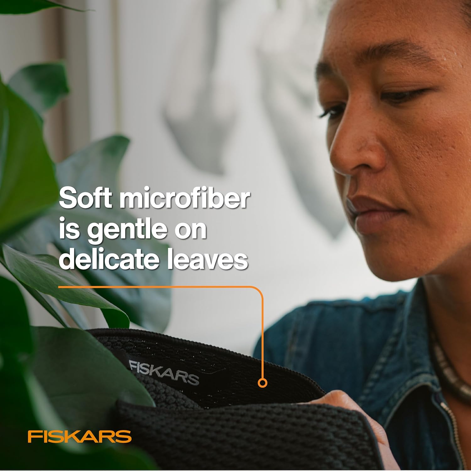 Fiskars Sunkiss Plant Care Cloth, Microfiber Dusting and Cleaning for 