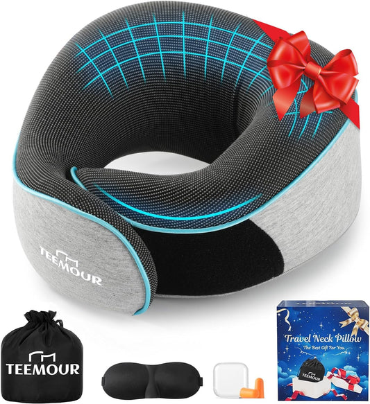 Travel Pillow-Neck Pillows for Airplanes, Memory Foam Travel Neck Pill