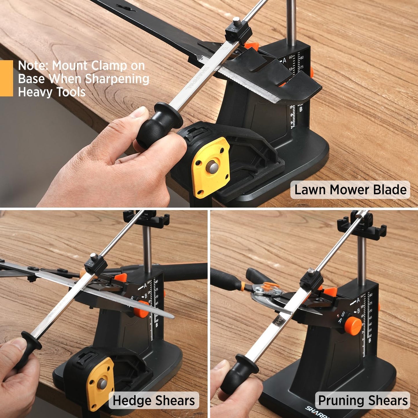 SHARPAL 201H Diamond Scissor & Garden Tool Sharpener – Adjustable 22°-84° Angle, 325/600 Grit Plates | Sharpening for Kitchen, Hair Cutting, Sewing Scissors, Lawn Mower Blades, Pruners & Hedge Shears