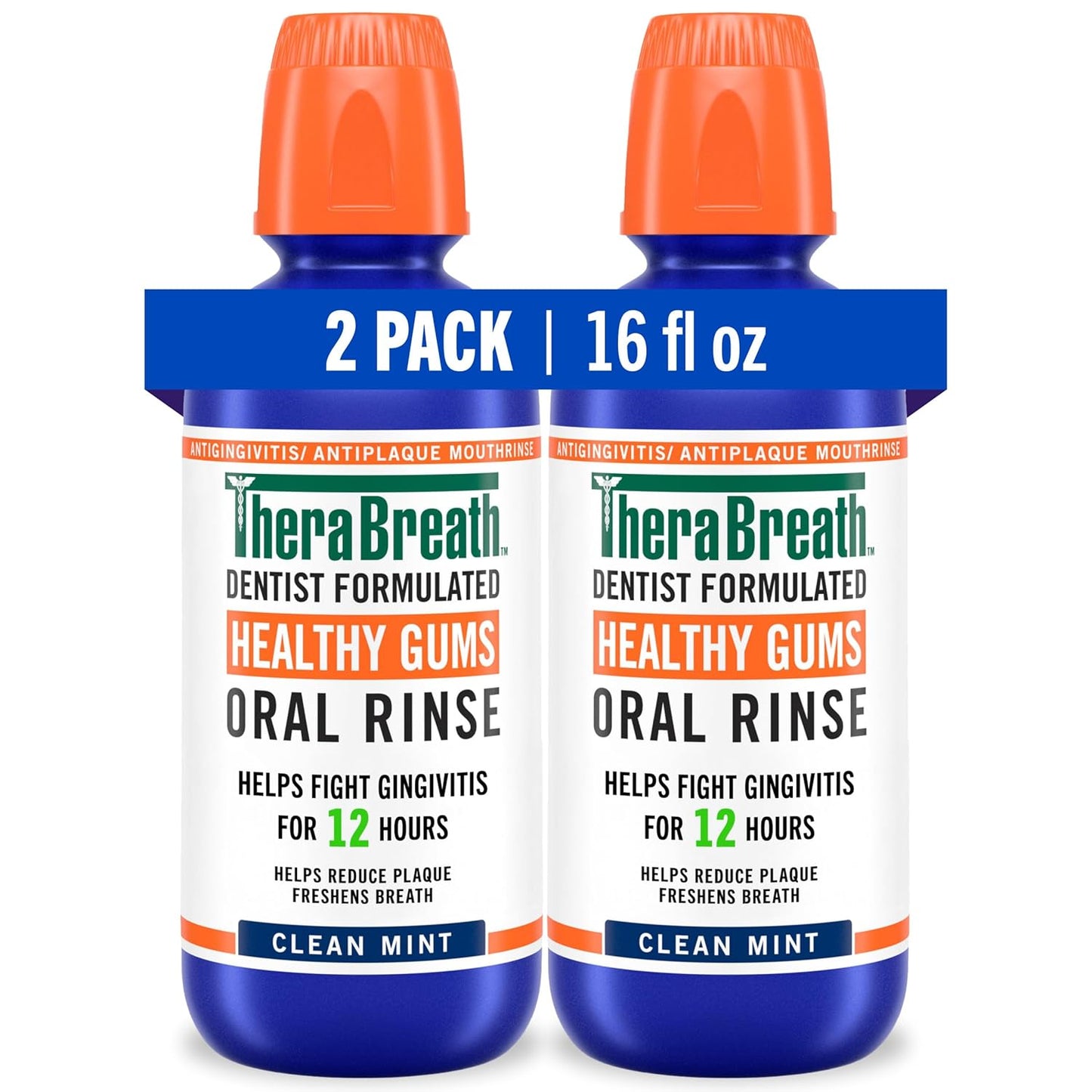 TheraBreath Healthy Gums Oral Rinse, Antigingivitis, Clean Mint Flavor