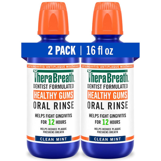 TheraBreath Healthy Gums Oral Rinse, Antigingivitis, Clean Mint Flavor