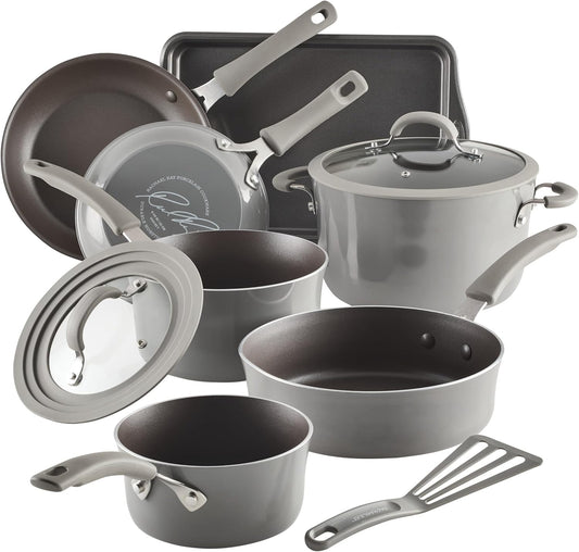 Rachael Ray Cook + Create Nonstick Cookware/Pots and Pan Set, 10 Piece