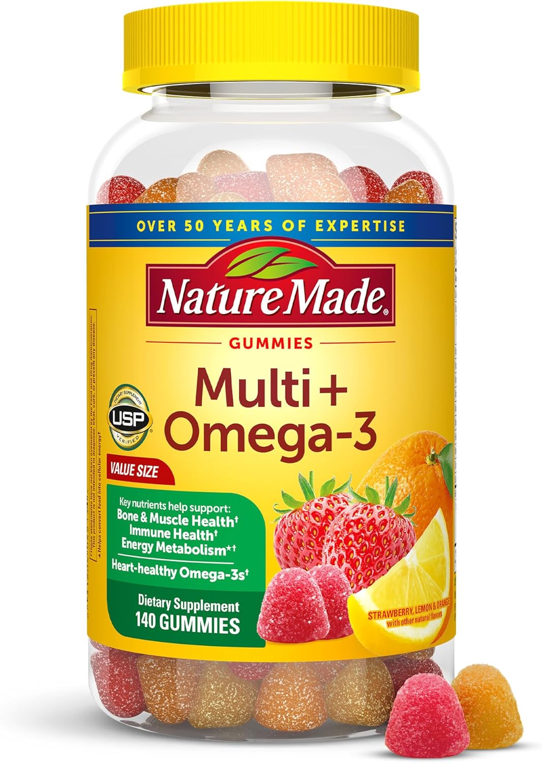 Nature Made Multivitamin + Omega-3, Multivitamin Gummies for Women and