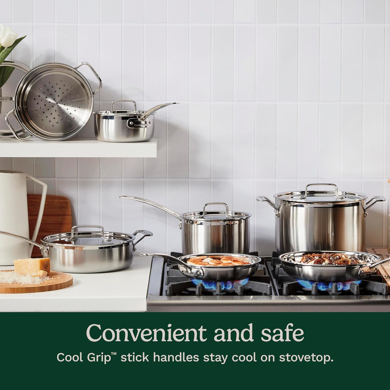 Cuisinart 12-Piece MultiClad Pro Triple Ply Stainless Stainless Steel 