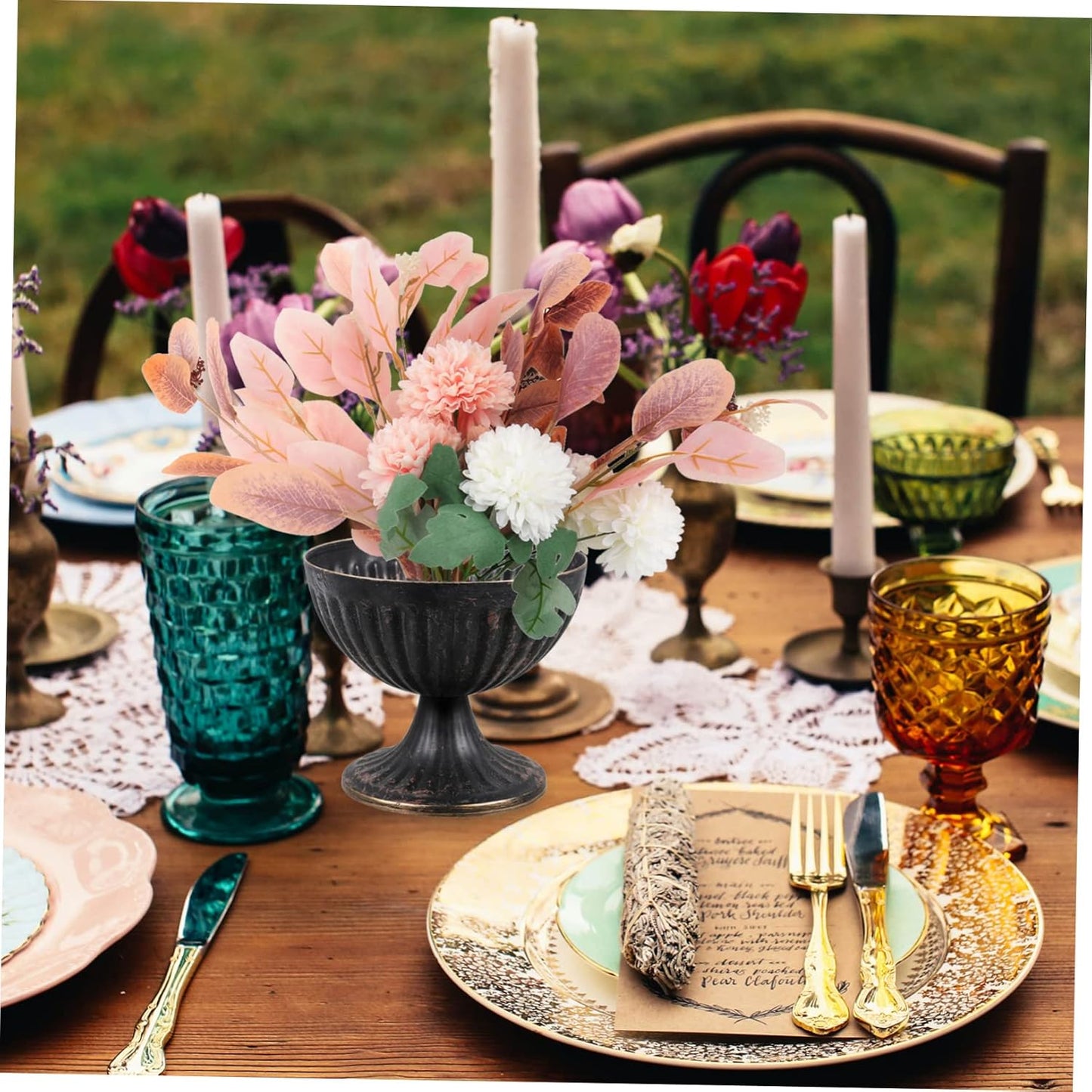 PRETYZOOM European Style Vintage Flower Vase Urn Flower Pot for Weddin