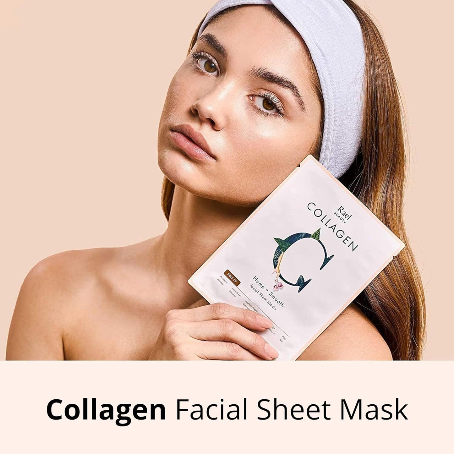 Rael Face Mask Skin Care, Collagen Face Masks - Bamboo Facial Sheet Ma