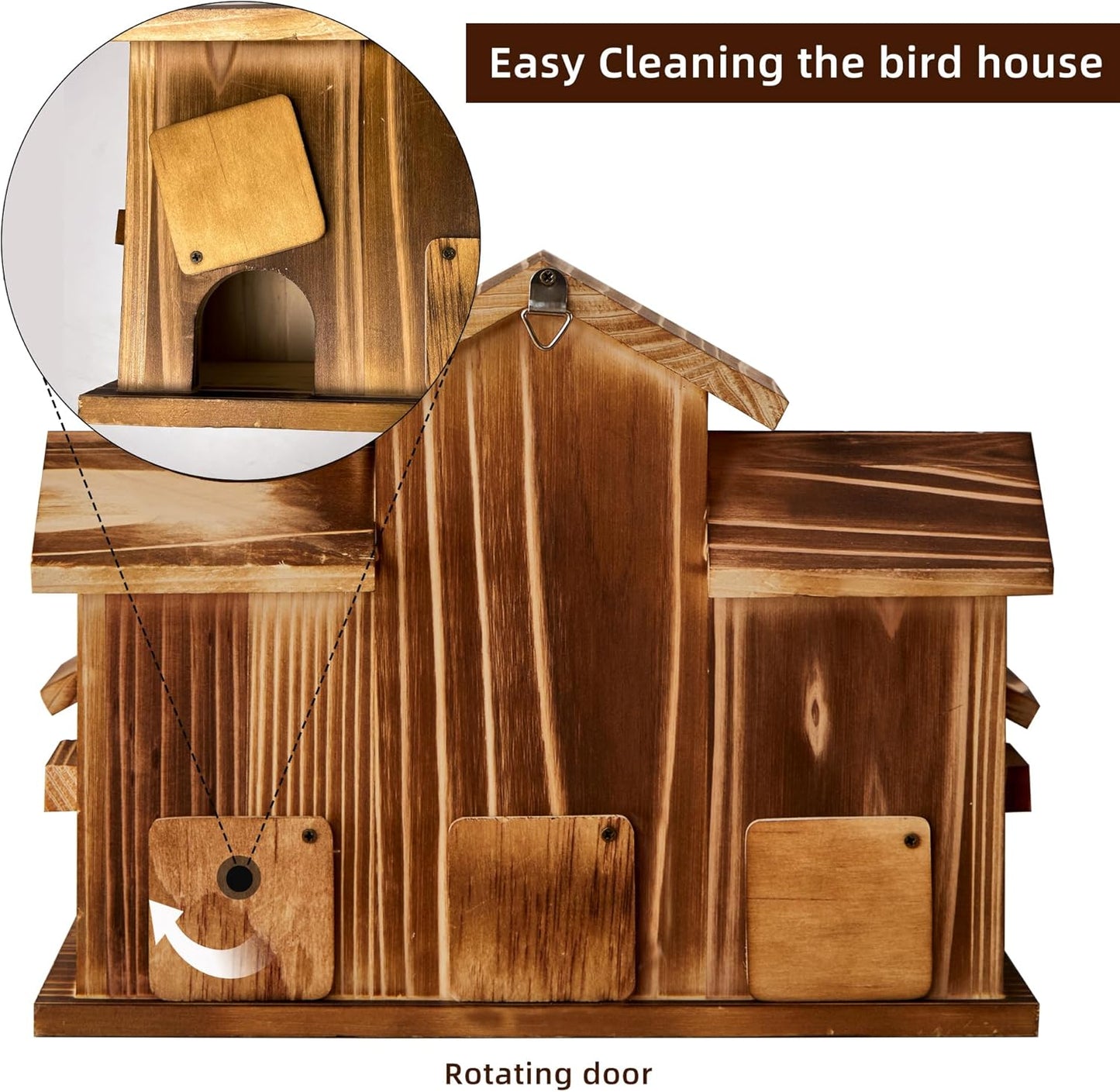 Bird House for Outside 5 Hole Bird Houses Room for 5 Bird Families Lar