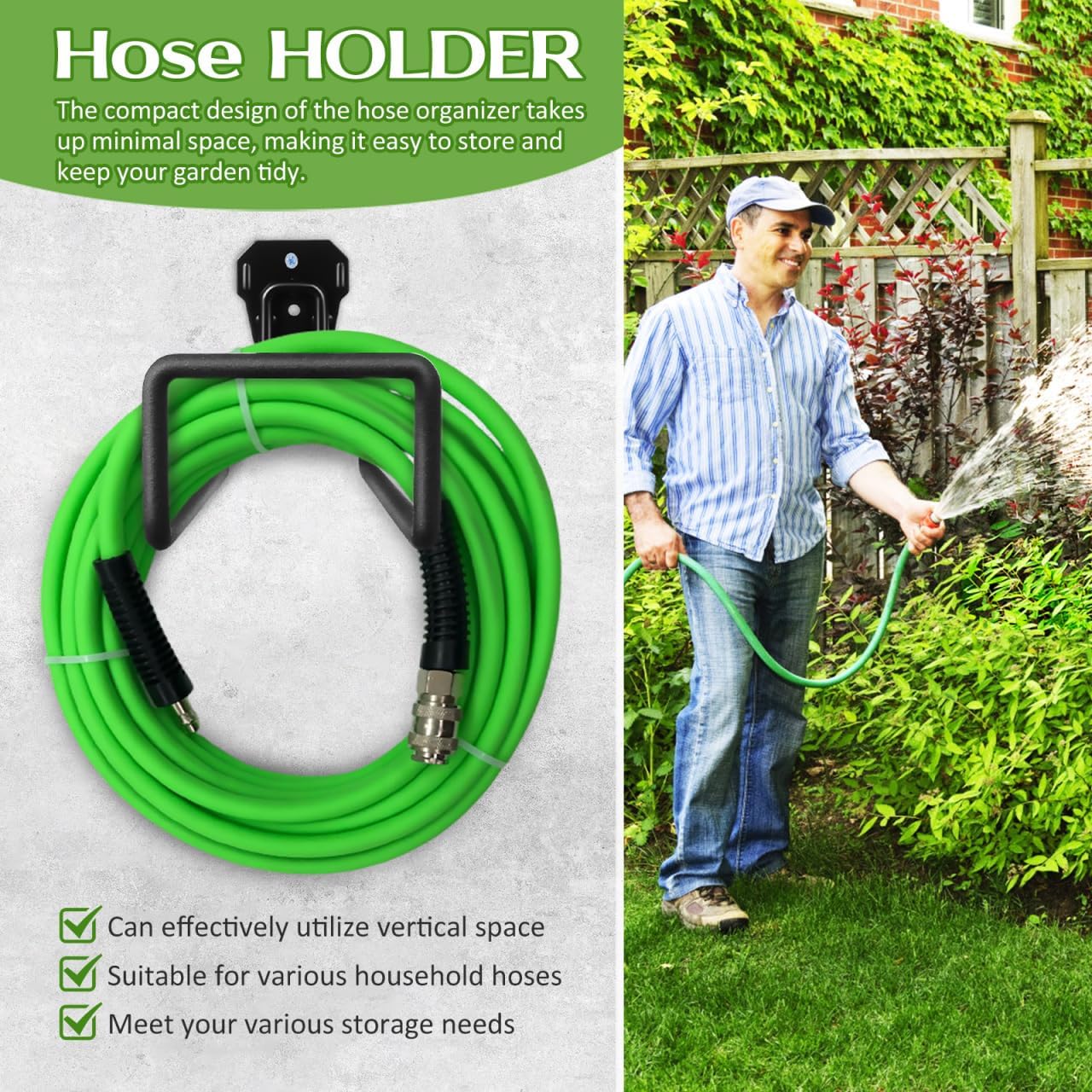 Kisangel Heavy Duty Garage Hooks 2 Pack Wall Mount Tool Hangers for Ga