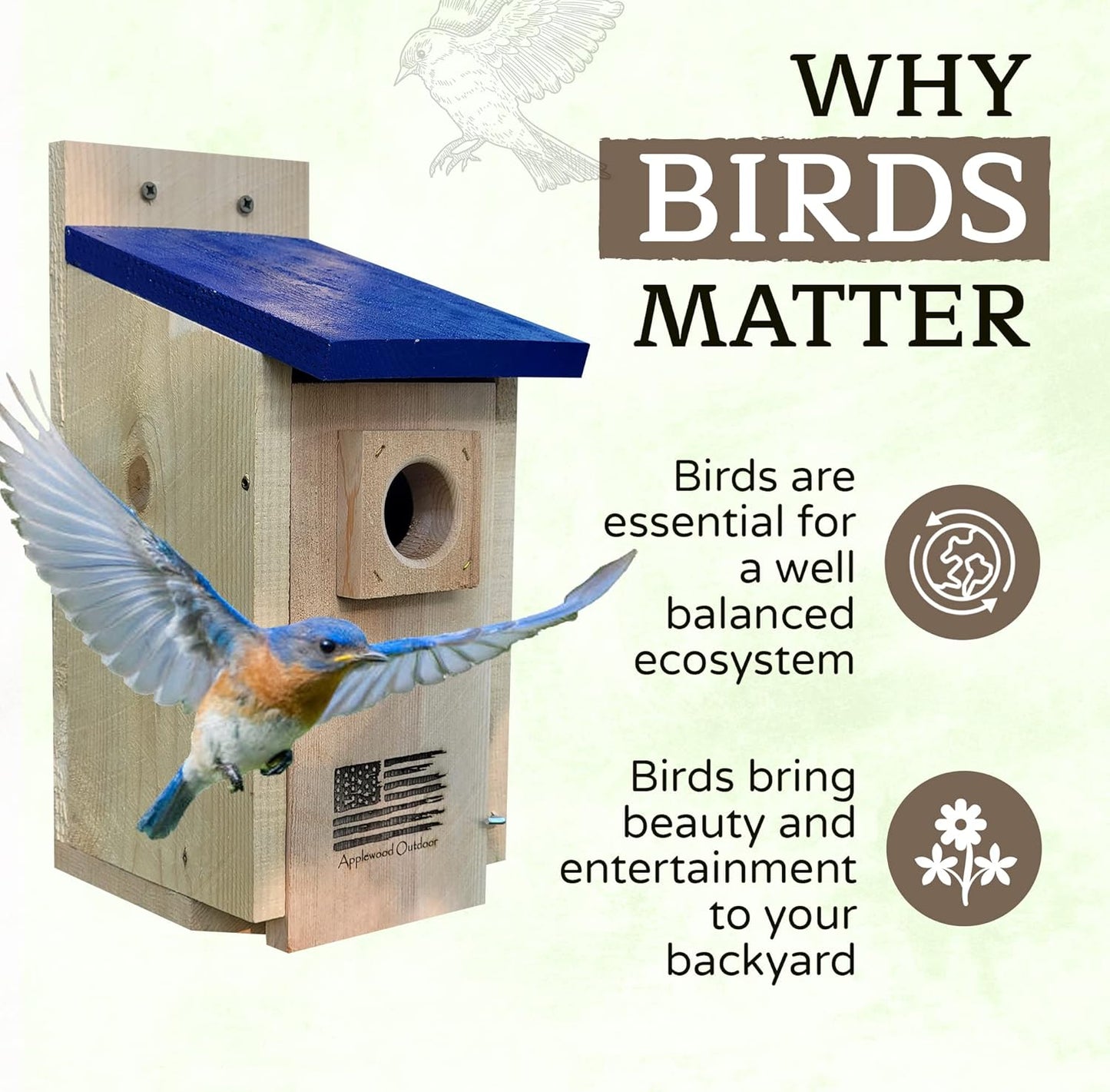 Made in USA,Premium Rustic Cedar Bird Houses,Durable Bird Houses for O