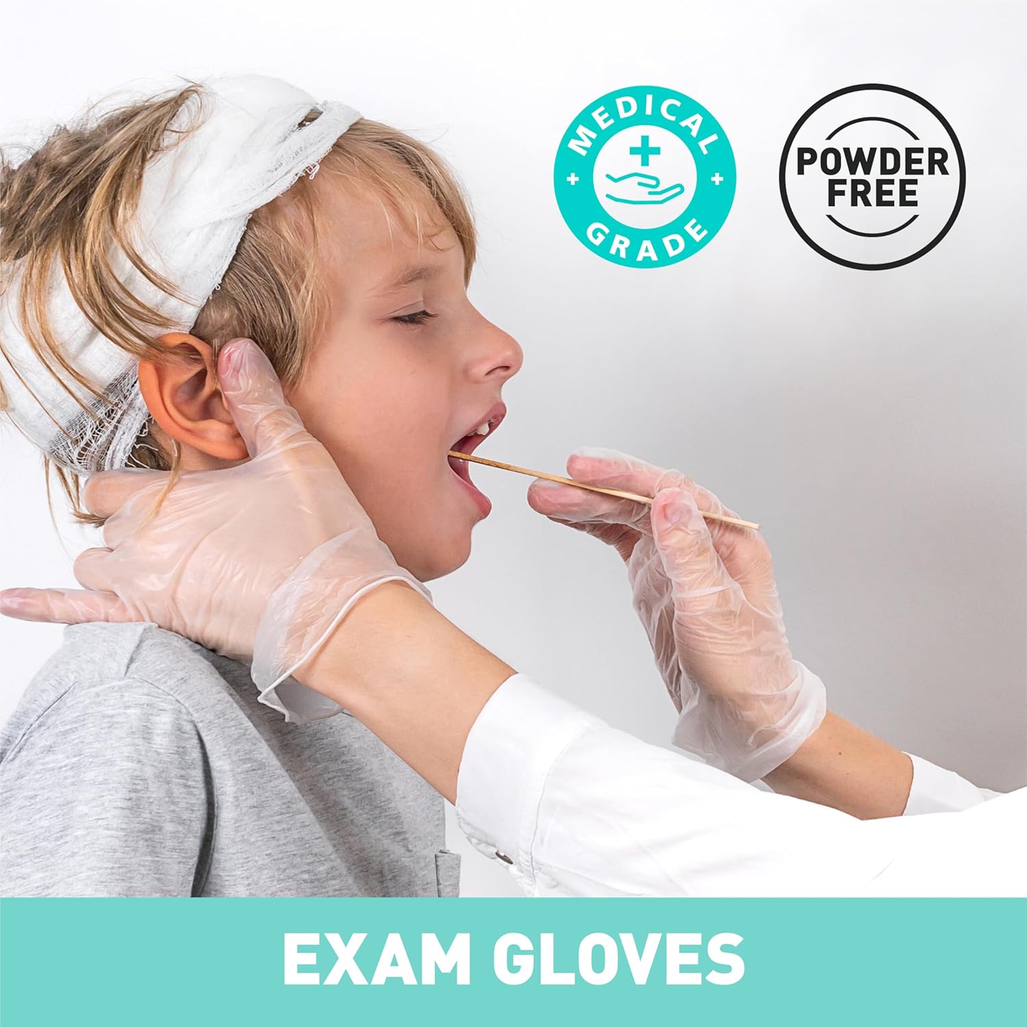 OKIAAS Disposable Gloves M, Food Safe | Latex-Free and Powder-Free Cle