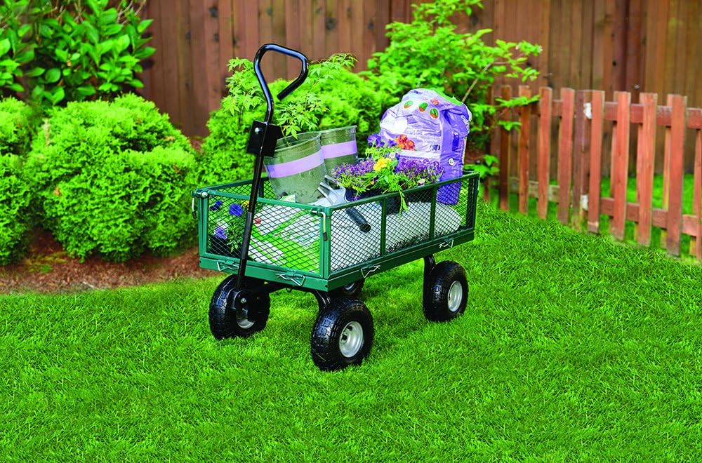 70107 Garden Cart/Utility Cart, Hinged/Removeable Sidewalls, Four 10-i