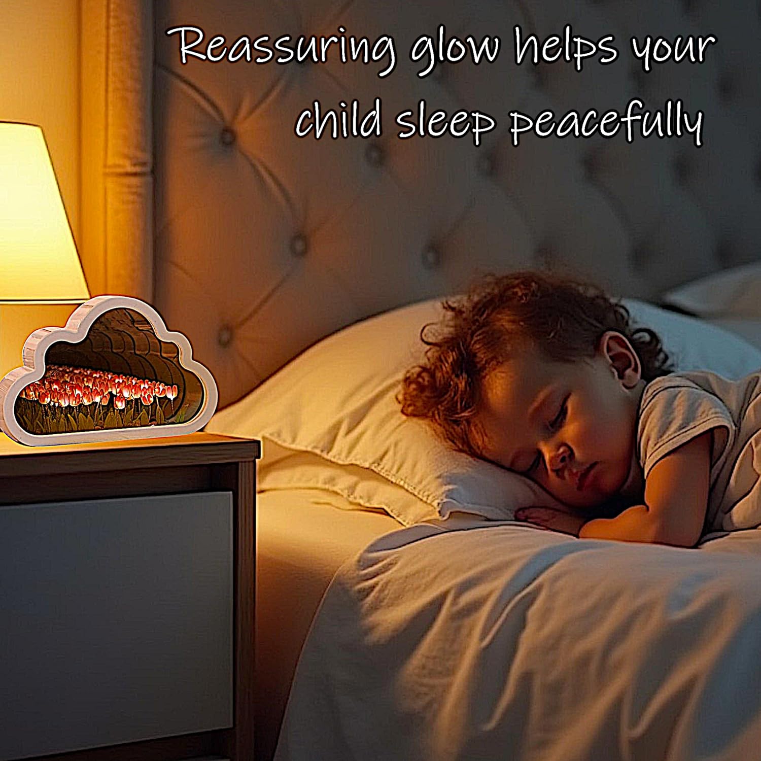 Handmade Tulip Lamp Fully Assembled - Flower Night Light Cuteness Lamp