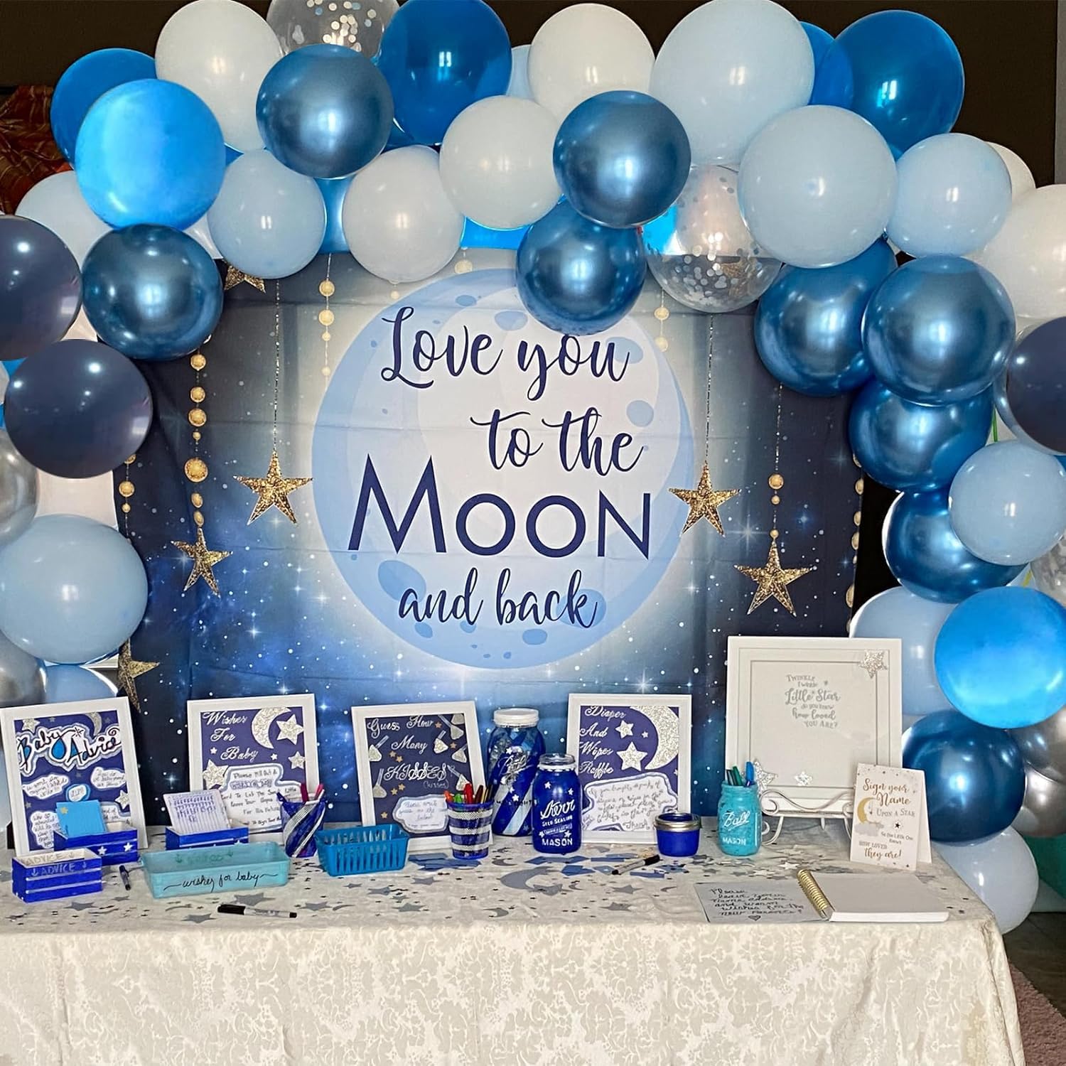 Blue Balloons Metallic Blue Balloon, 60Pcs 12Inch Chrome Blue Balloons