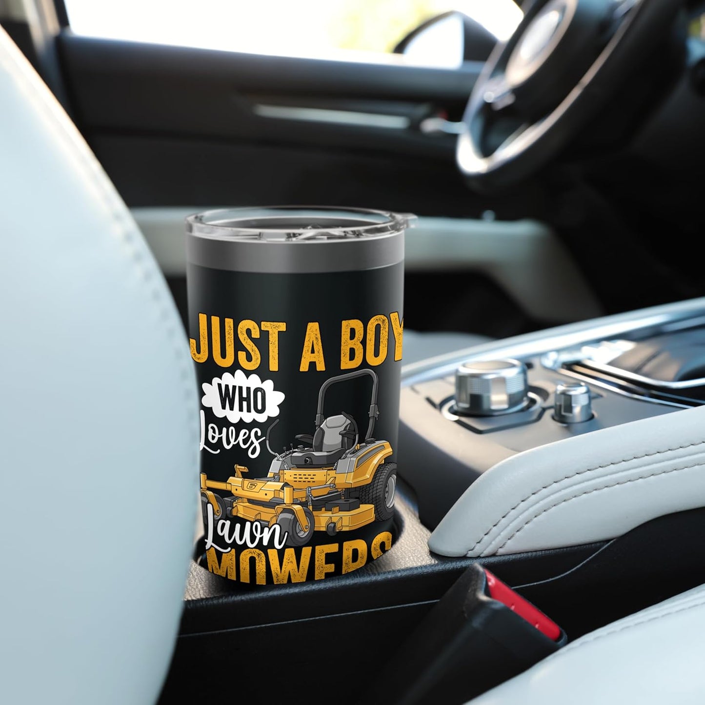 Just A Boy Who Loves Lawn Mowers Zero Turn Lawn Mower Stainless Steel Insulated Tumbler