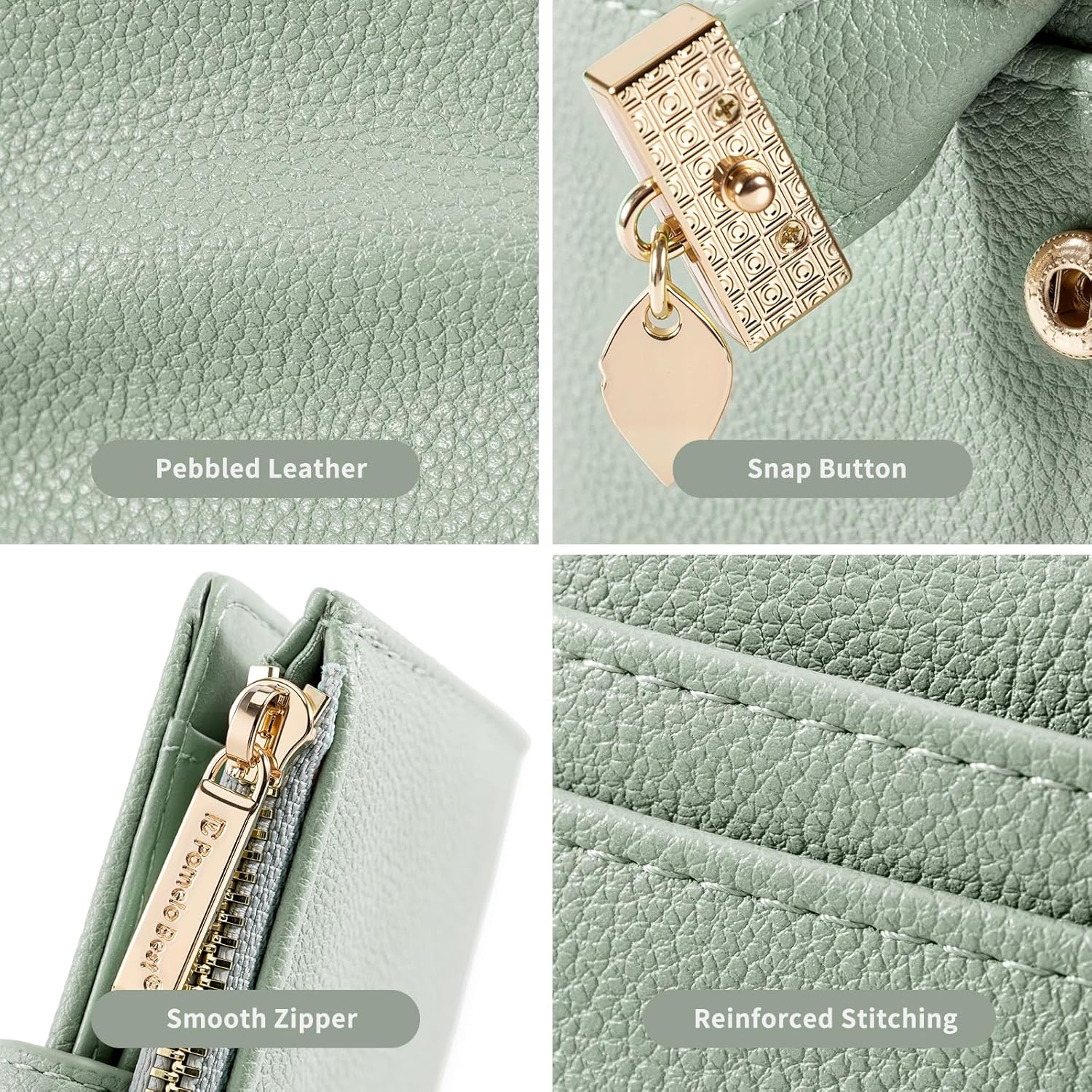 Pomelo Best Small Wallet Women RFID Blocking Bifold Soft Leather Card 
