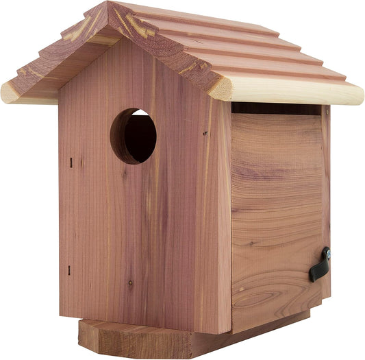 Pennington Pride Birdhouse for Outdoor, Outdoor Birdhouse Cedar, Room for 1 Adult and 3-4 babies