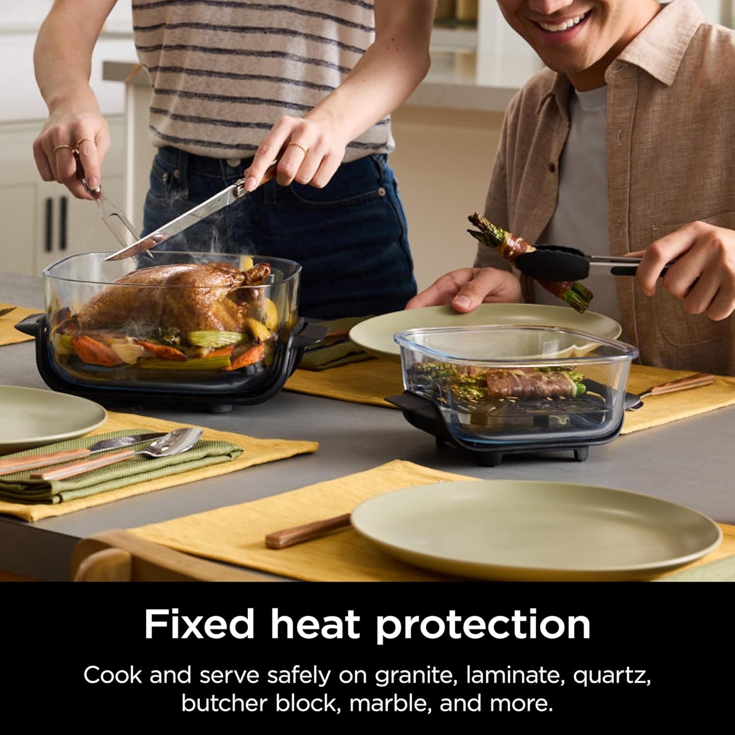 Ninja Crispi 5-in-1 Glass Air Fryer | 450°F, Nontoxic, 4QT & 6-Cup Con
