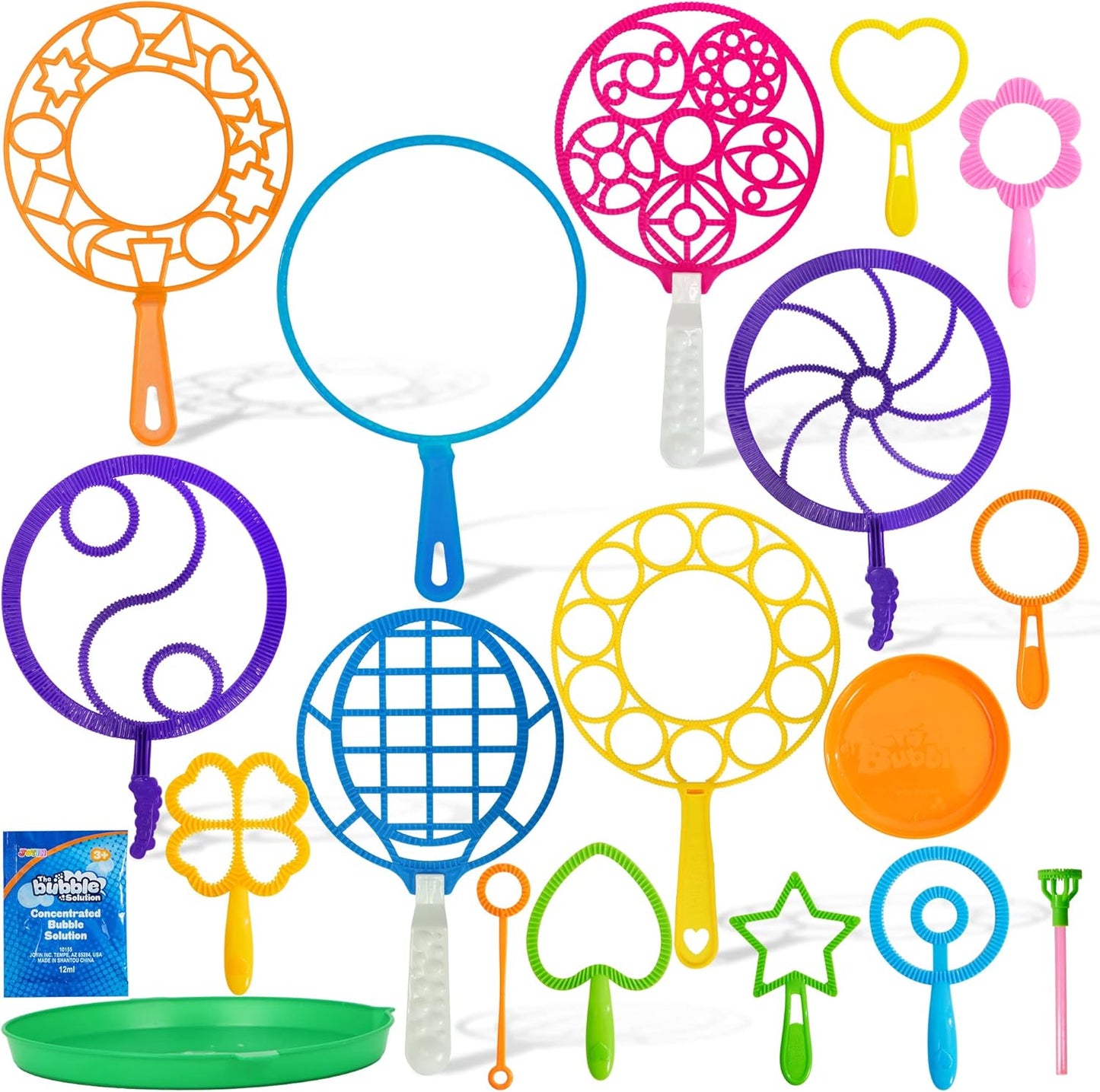 JOYIN Big Bubble Wands Set Bulk for Kids Summer Outdoor Toy Game Activ