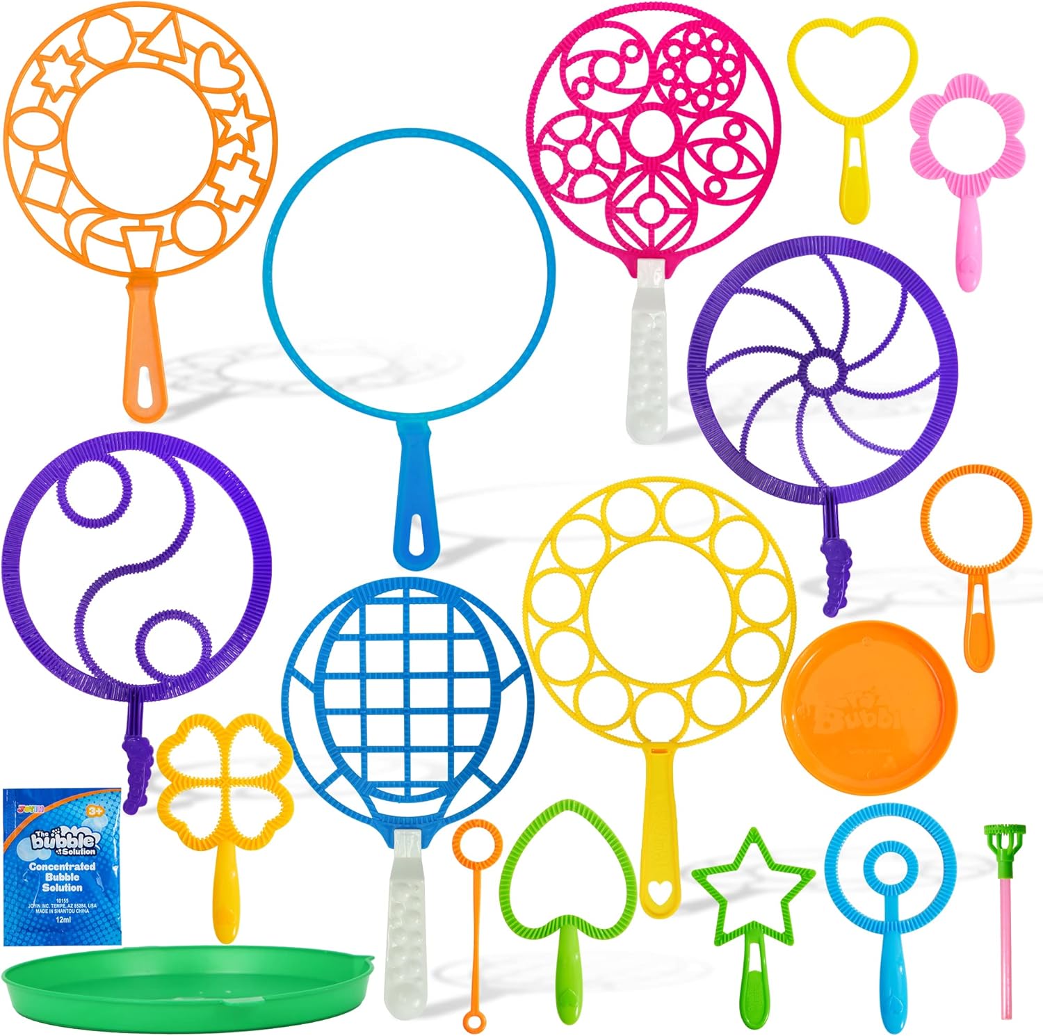 JOYIN Big Bubble Wands Set Bulk for Kids Summer Outdoor Toy Game Activ
