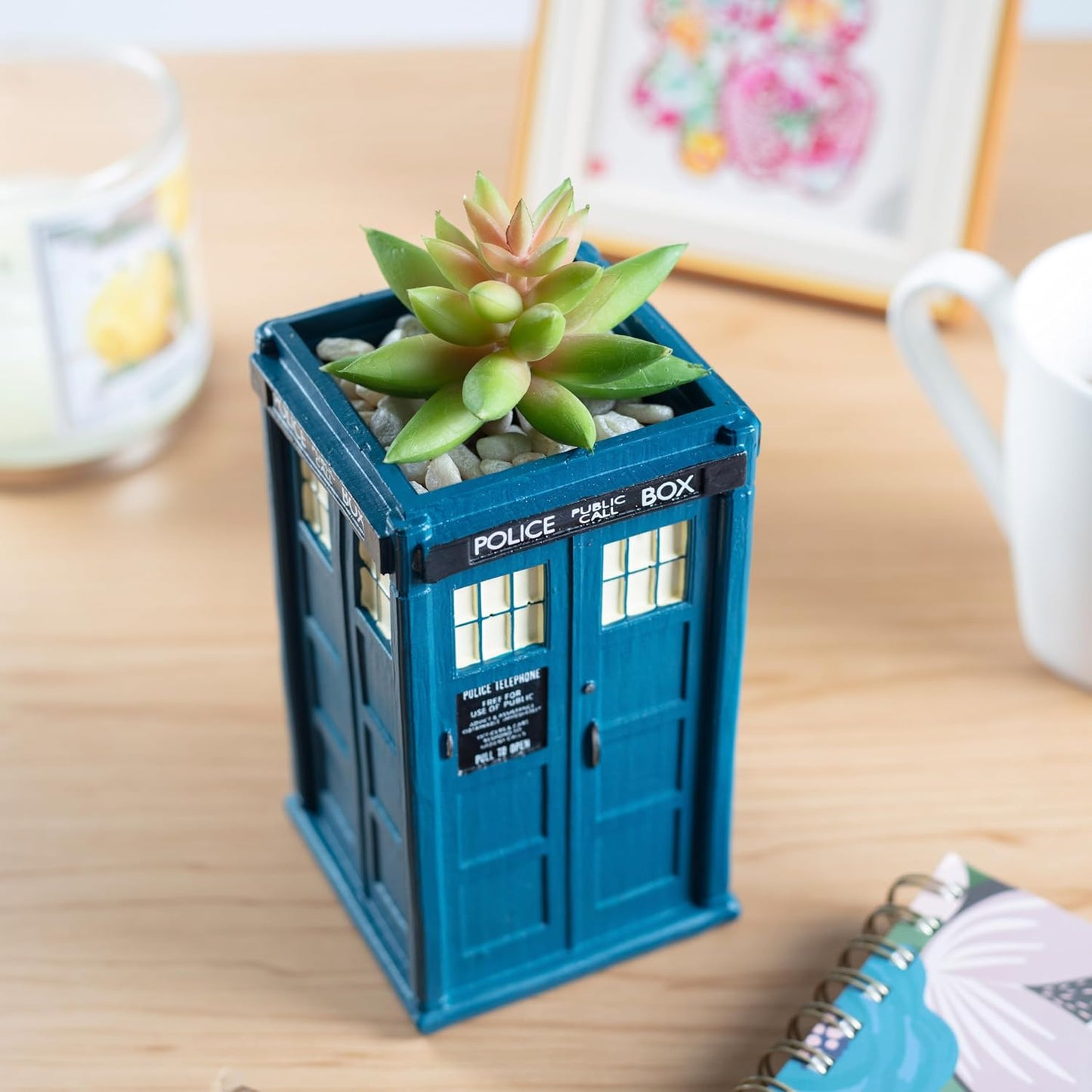 Doctor Who 6" Ceramic Tardis Planter - For Real, Fake Plants & Succulents - Collectible Dr. Who Police Box Decor for Home or Office - Officially Licensed - Stocking Stuffer Gift for Teens, Women & Men