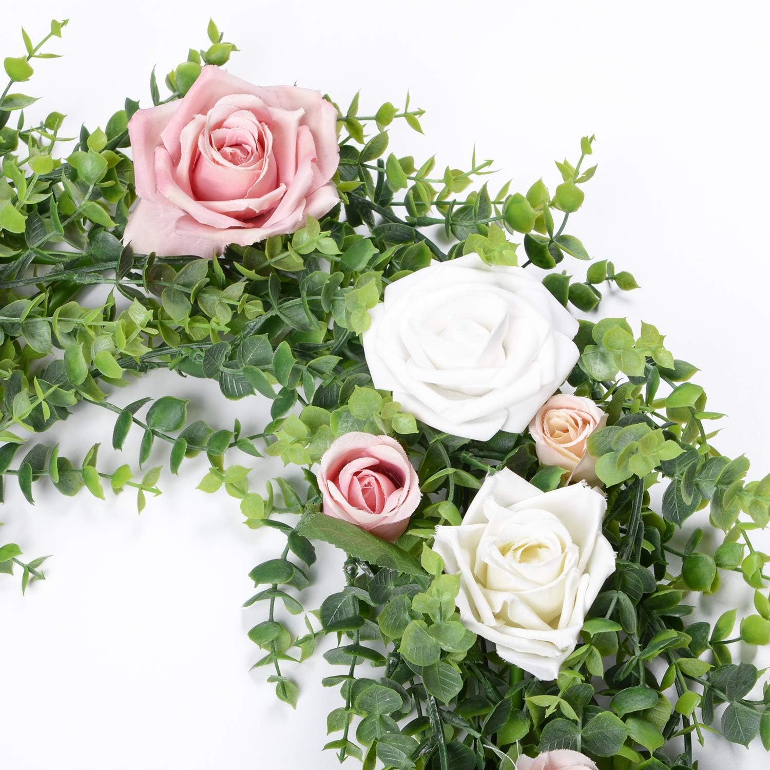 DearHouse Faux Eucalyptus Garland Plant, 2 Pack Artificial Vines Hangi