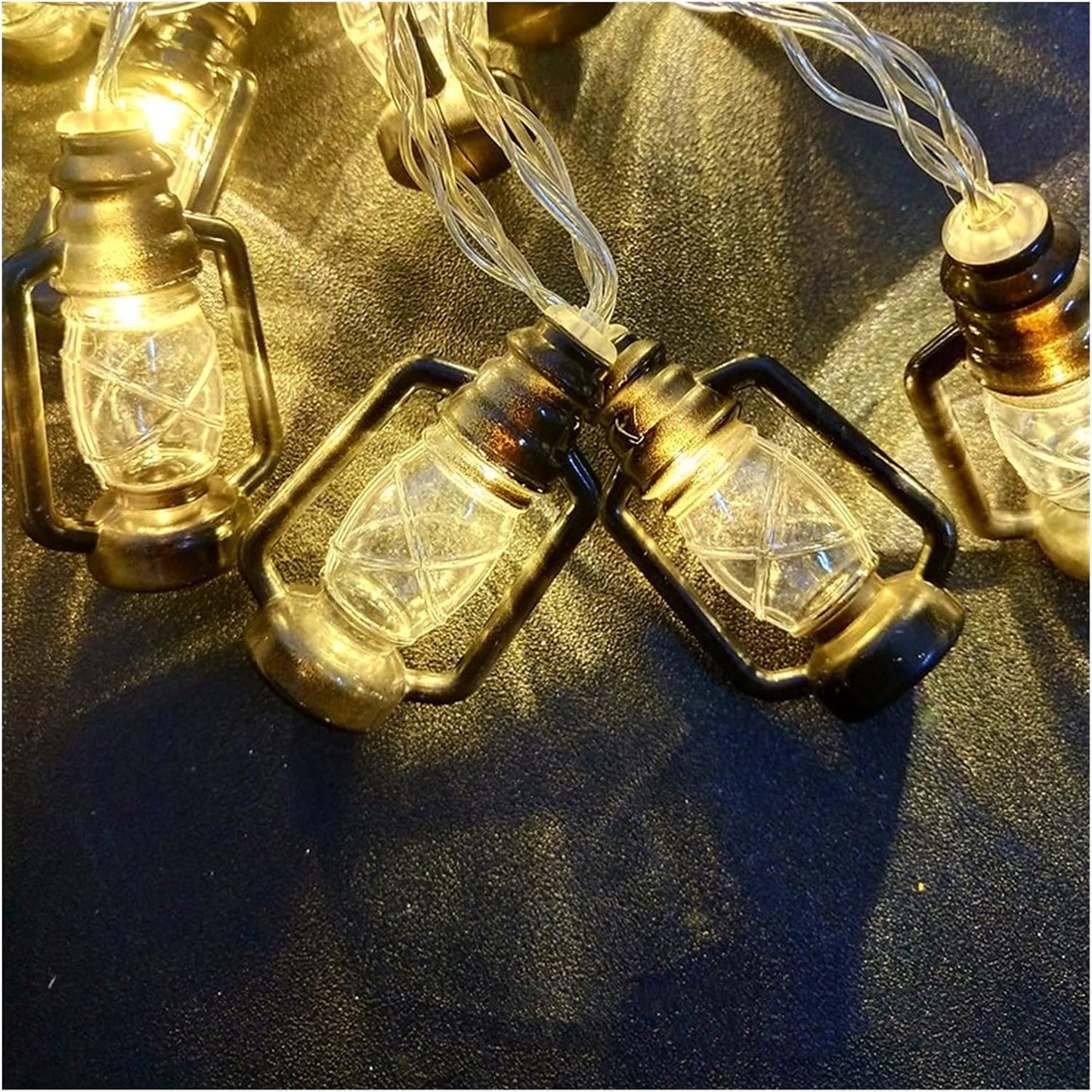 Retro Kerosene Lamp -Led Outdoor Solar Garland Light for Garland Fairy Batteries Lights Strings Home Decorative Christmas Light String (Emitting Color : Warm, Wattage : 6M 40LED)