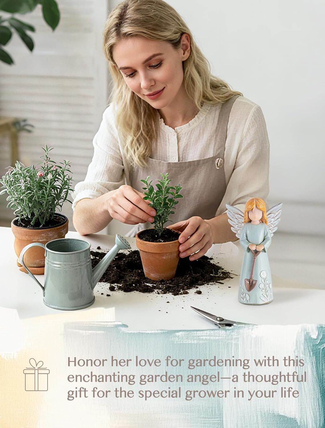 Gardening Gifts for Women: Gifts for Gardeners Woman - Garden Angel Figurine Gifts for Plant Lover - Gardening Angel Decor Gifts for Best Friends Grandma Mom Sister Christmas Birthday