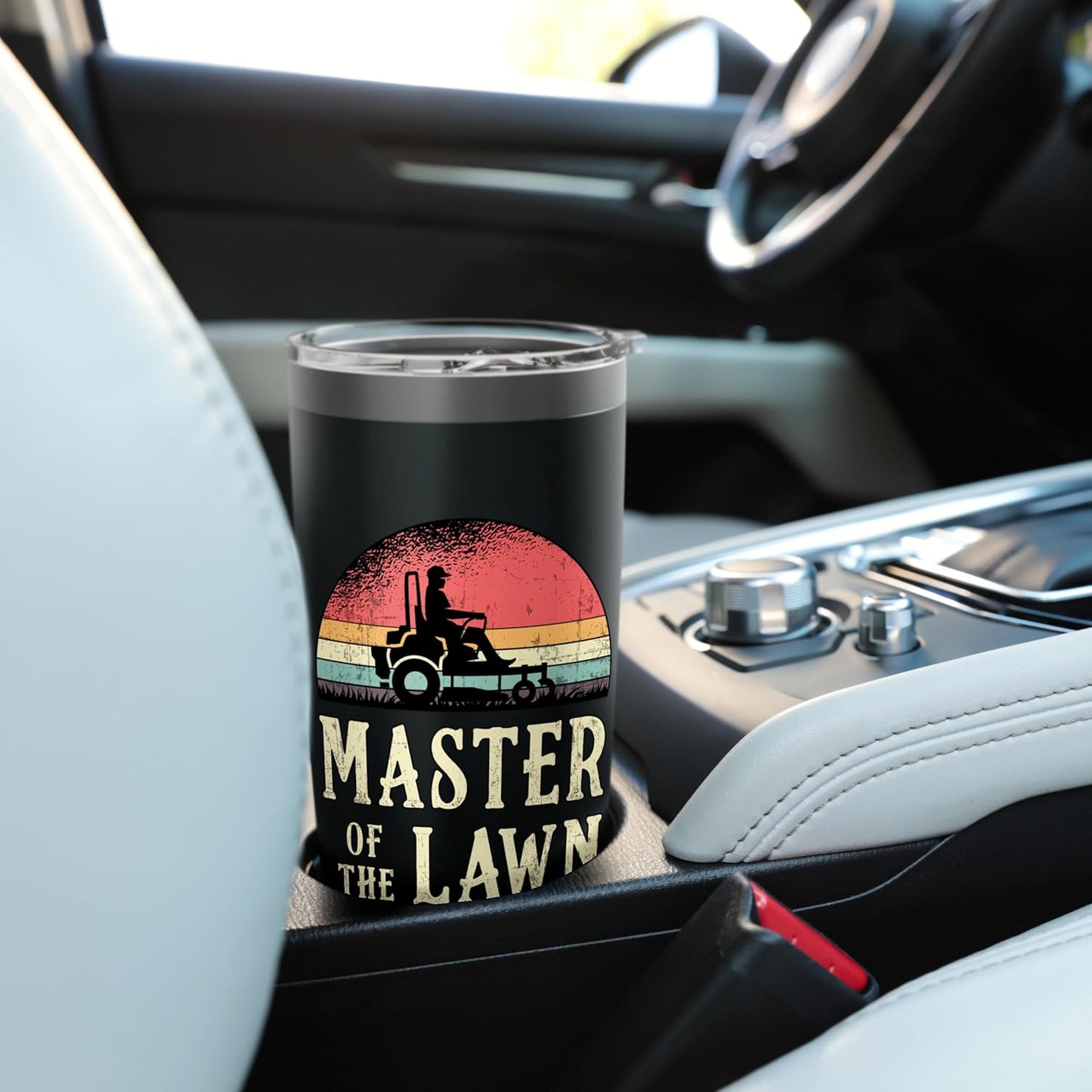 Master Of The Lawn Mower Garden Gardening Retro Lawn Mowing Stainless Steel Insulated Tumbler